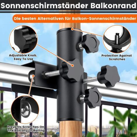 Sonnenschirmständer Für Balkon, Terrasse Und Garten, Metall-sonnenschirmständer – Ersatzfuß Für Sonnenschirme Auf Balkon, Terrasse Und Im Außenbereich