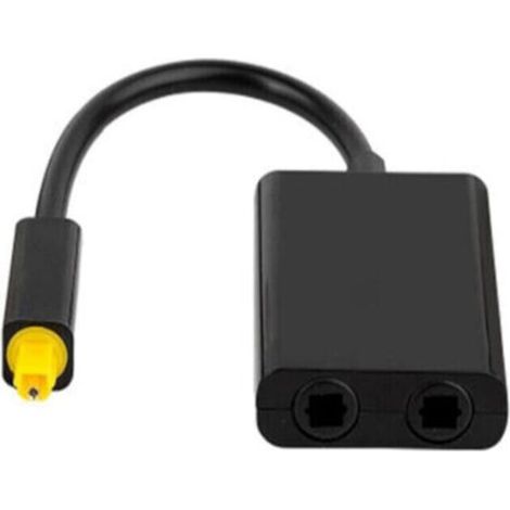 Schwarzer Glasfaser-splitter, Dual-port Glasfaser-digital-audio-splitter Für Den Einfachen Anschluss Mehrerer Komponenten (schwarz)