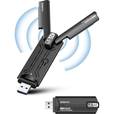 Hochleistungs-wlan-adapter Ax5400 Mbps (6 Ghz/5 Ghz/2,4 Ghz Tri-band) Für Pc, Usb-wlan-adapter, Wlan-dongle, Mu-mimo/usb 3.0/wpa3 Für Windows 10/11