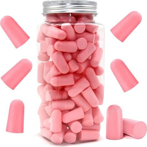 Weiche Schaumstoff-ohrstöpsel, 38 Db, Optimales Signal-rausch-verhältnis, 60 Paar Bequeme, Wiederverwendbare Ohrstöpsel Zum Schlafen, Gegen Schnarchen Und Zum Lernen (rosa)