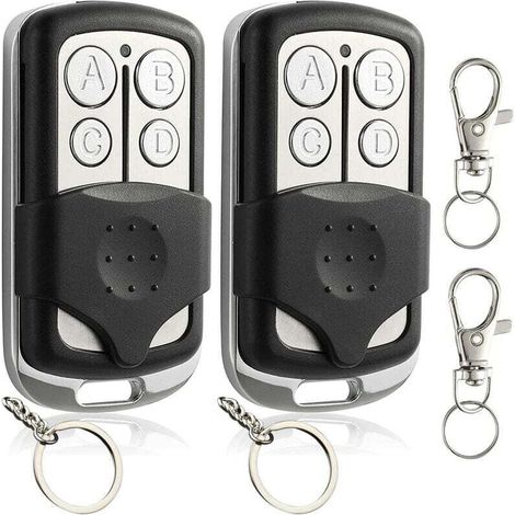 Universelle Torfernbedienung (2er-pack), Garagentor-fernbedienung, Kopierfernbedienung, Bip Universal-torfernbedienung, Duplikator, Autofernbedienung, Klonfernbedienung Mit 4 Tasten, 433,92 Mhz