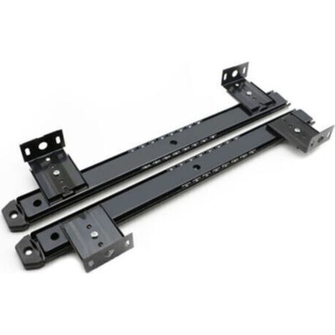 Kugelgelagerte Tastaturgleiter – Verstellbar Von 35 Bis 575 Mm – Schwarz Verzinkter Stahl – 2er-set Für Den Bürogebrauch