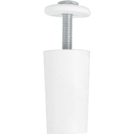 Ulisem Rollladenstopper, Kunststoff, Weiß, Stoßdämpfer Mit M5-edelstahlschraube Und Unterlegscheibe, Wetterfest, Länge: 40 Mm