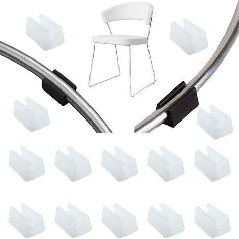 32 Stück Stuhlbeinschoner, Rohrendkappen, Bodenschoner, Möbel, U-förmige Stuhlkappen Aus Kunststoff, Stuhlbeinkappen, Silikonschlauchschellen (10 Mm, Weiß)