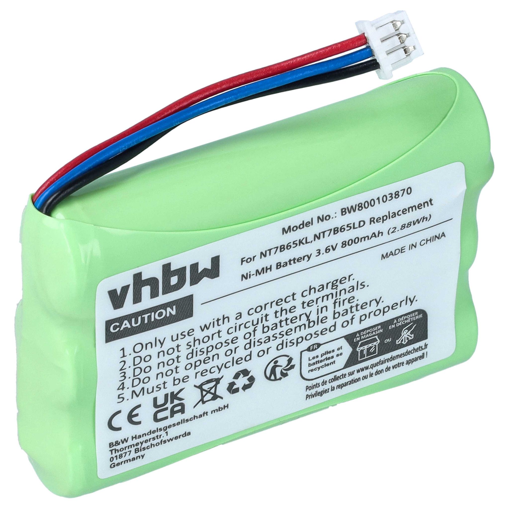 Vhbw Akku Kompatibel Mit Kirk 2g, 4080, 4040, 4020, 3040 Schnurlos Festnetz Telefon (800 Mah, 3,6 V, Nimh)