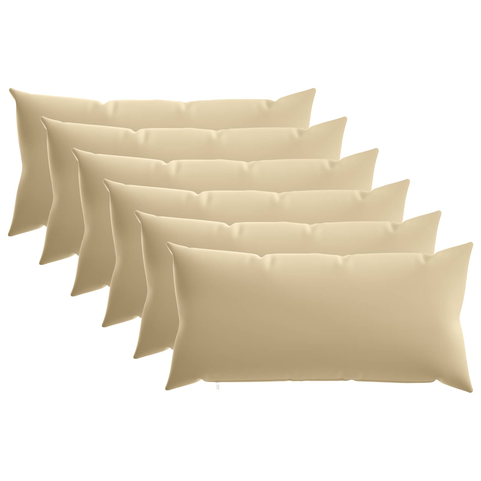 Kissen 6 Stk. Heerlen Beige 40 X 70 Cm Polyester Vidaxl