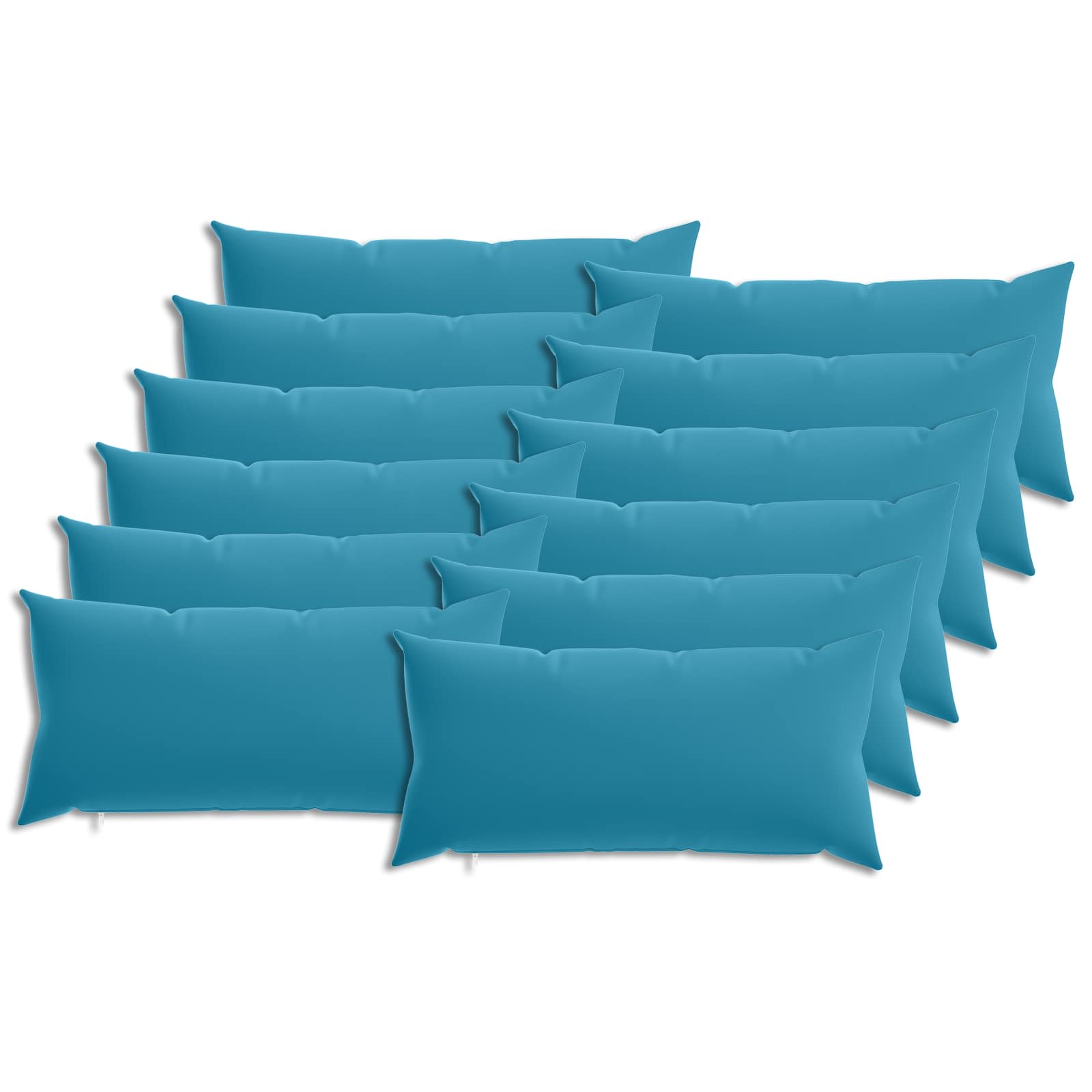 Kissen 12 Stk. Heerlen Himmelblau 40 X 80 Cm Polyester Vidaxl