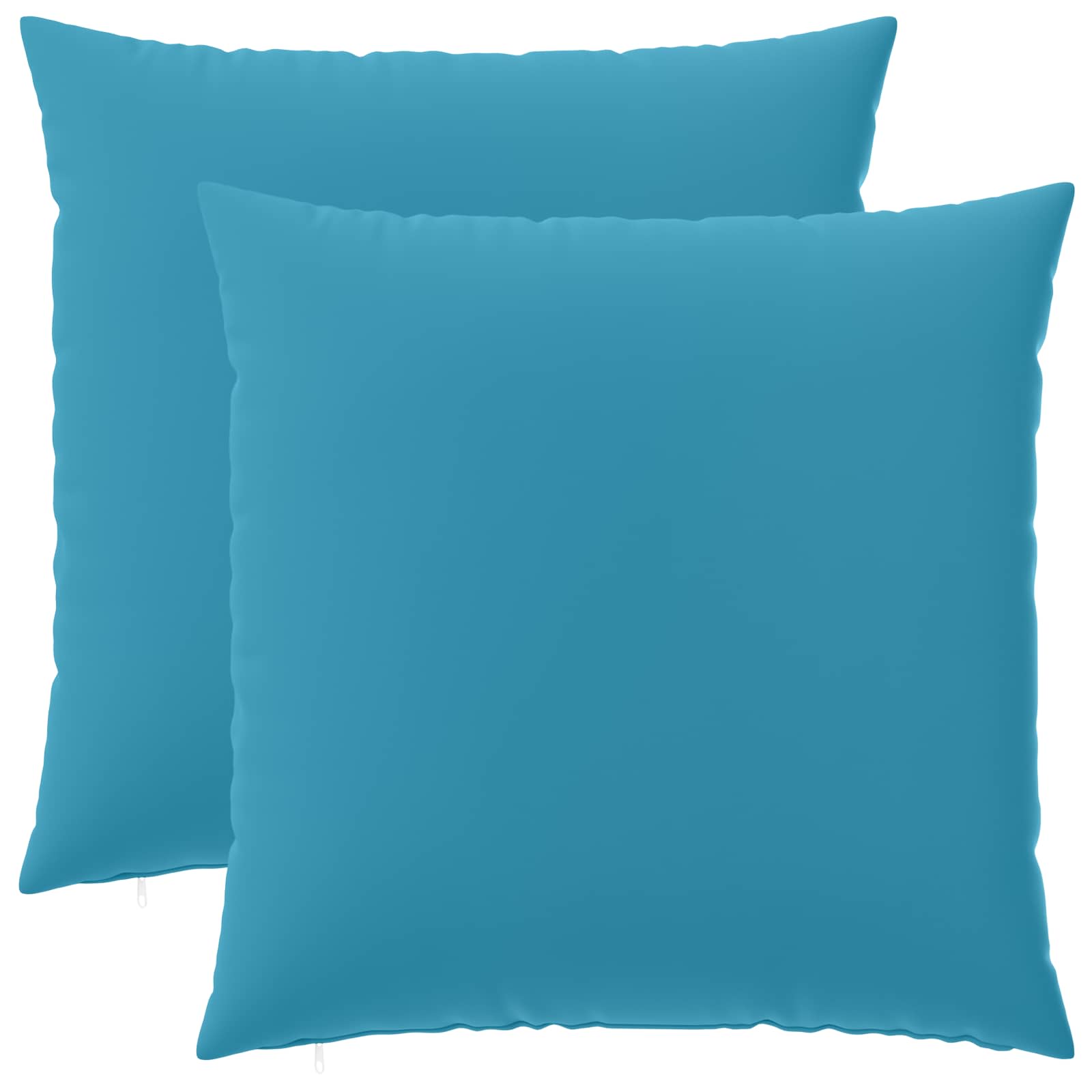 Kissen 2 Stk. Heerlen Himmelblau 65 X 65 Cm Polyester Vidaxl