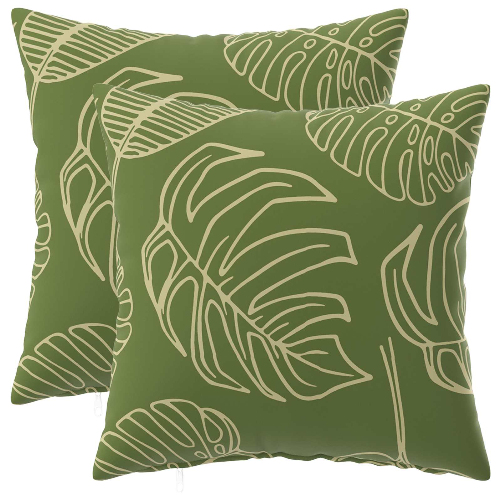 Kissen 2 Stk. Heerlen Blattdesign 35 X 35 Cm Polyester Vidaxl