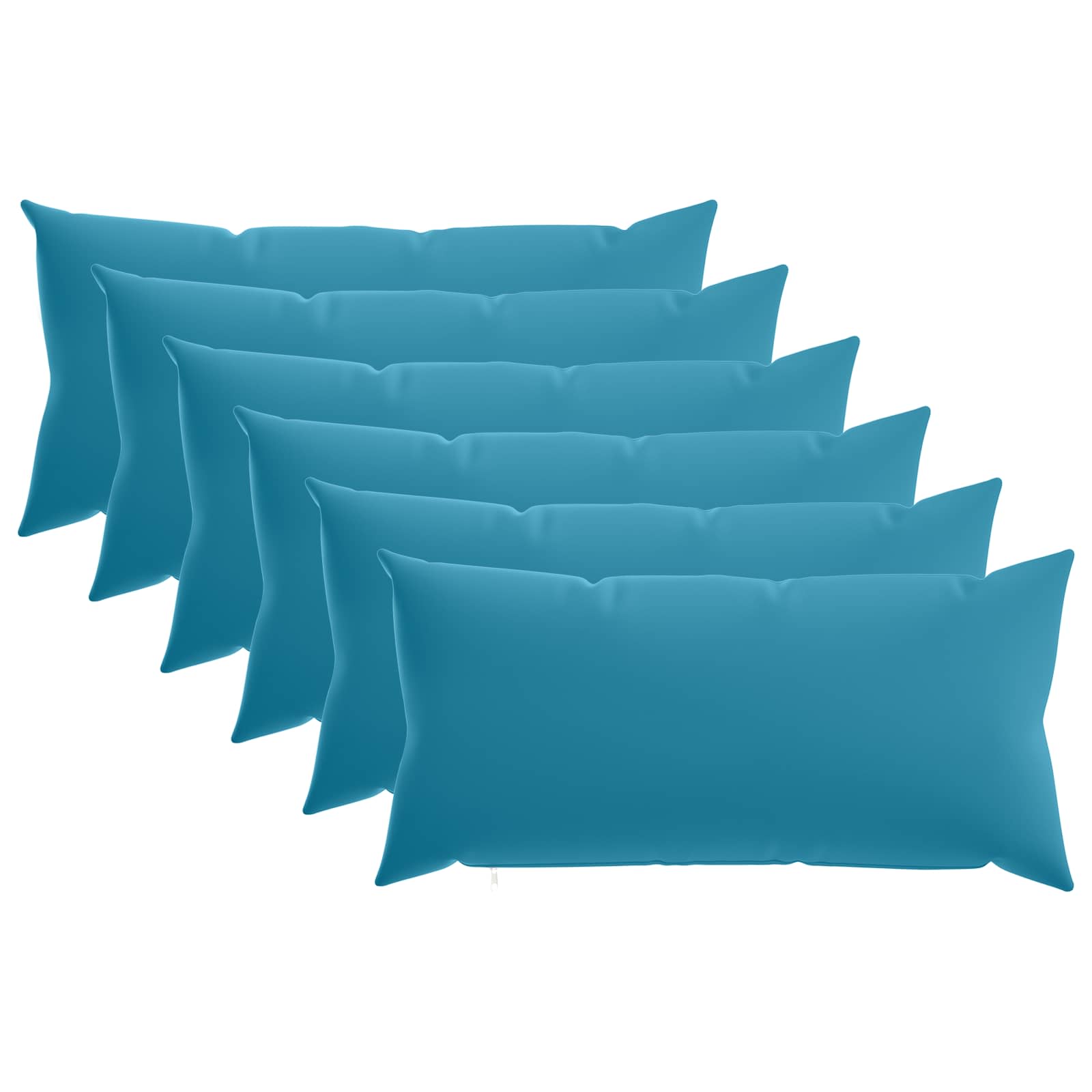 Kissen 6 Stk. Heerlen Himmelblau 40 X 70 Cm Polyester Vidaxl