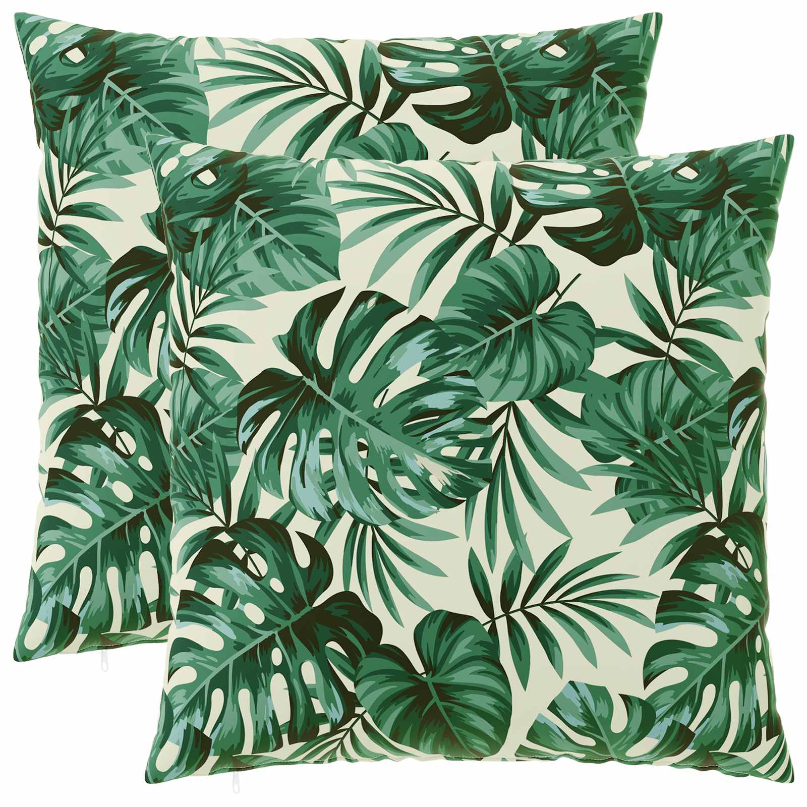 Kissen 2 Stk. Heerlen Blattmuster 80 X 80 Cm Polyester Vidaxl