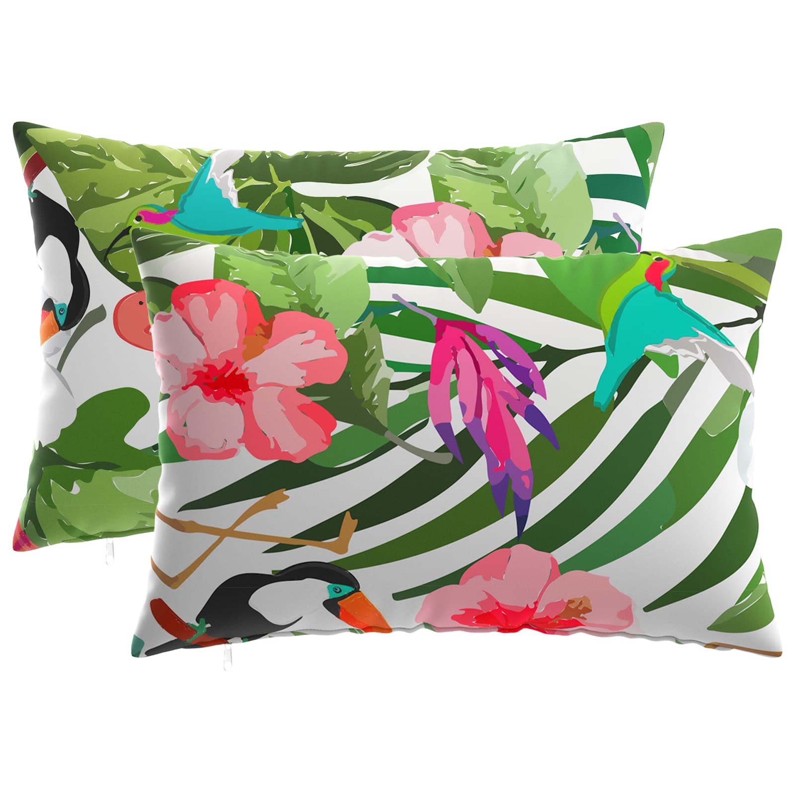 Kissen 2 Stk. Heerlen Mehrfarbig 40 X 60 Cm Polyester Vidaxl