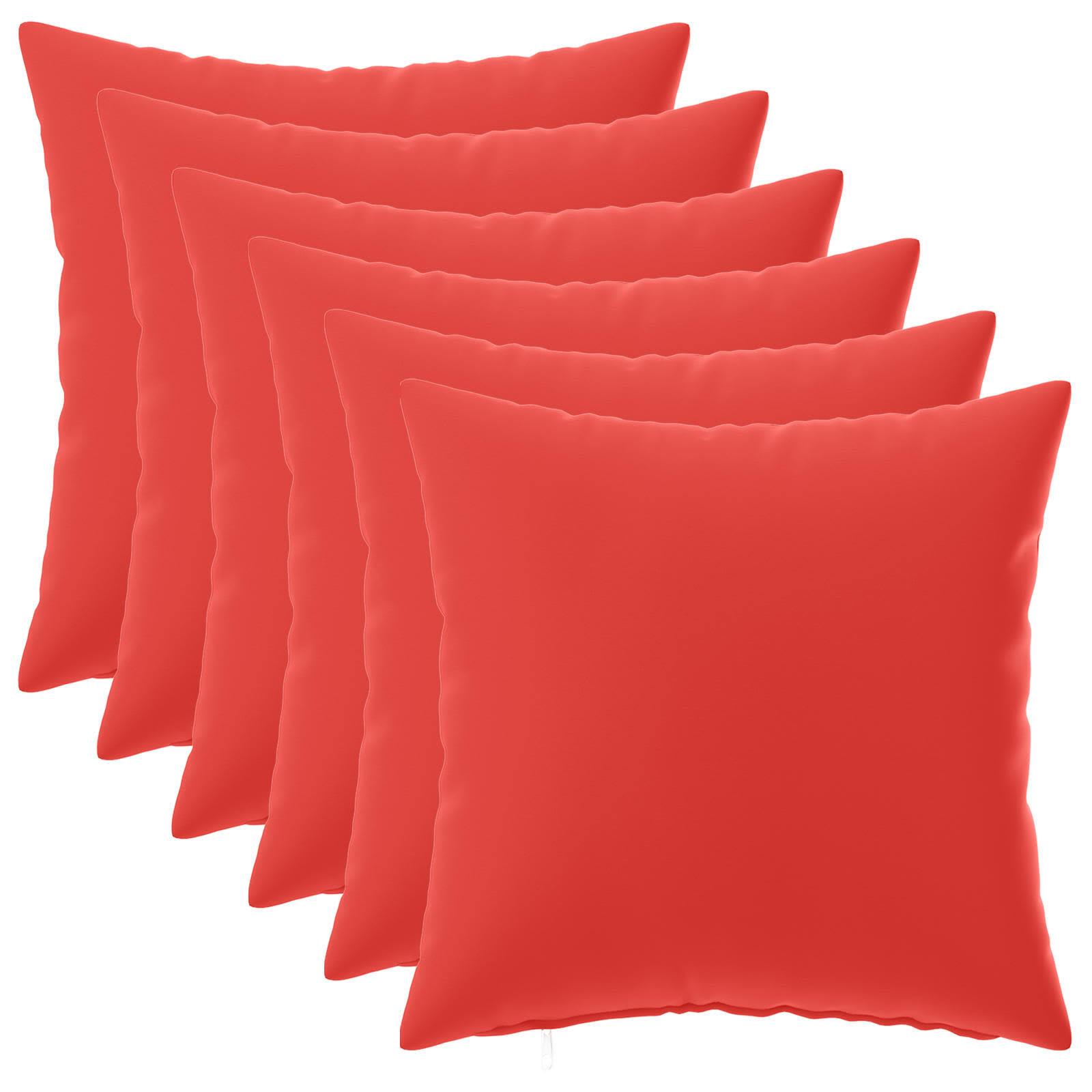 Kissen 6 Stk. Heerlen Rot 50 X 50 Cm Polyester Vidaxl