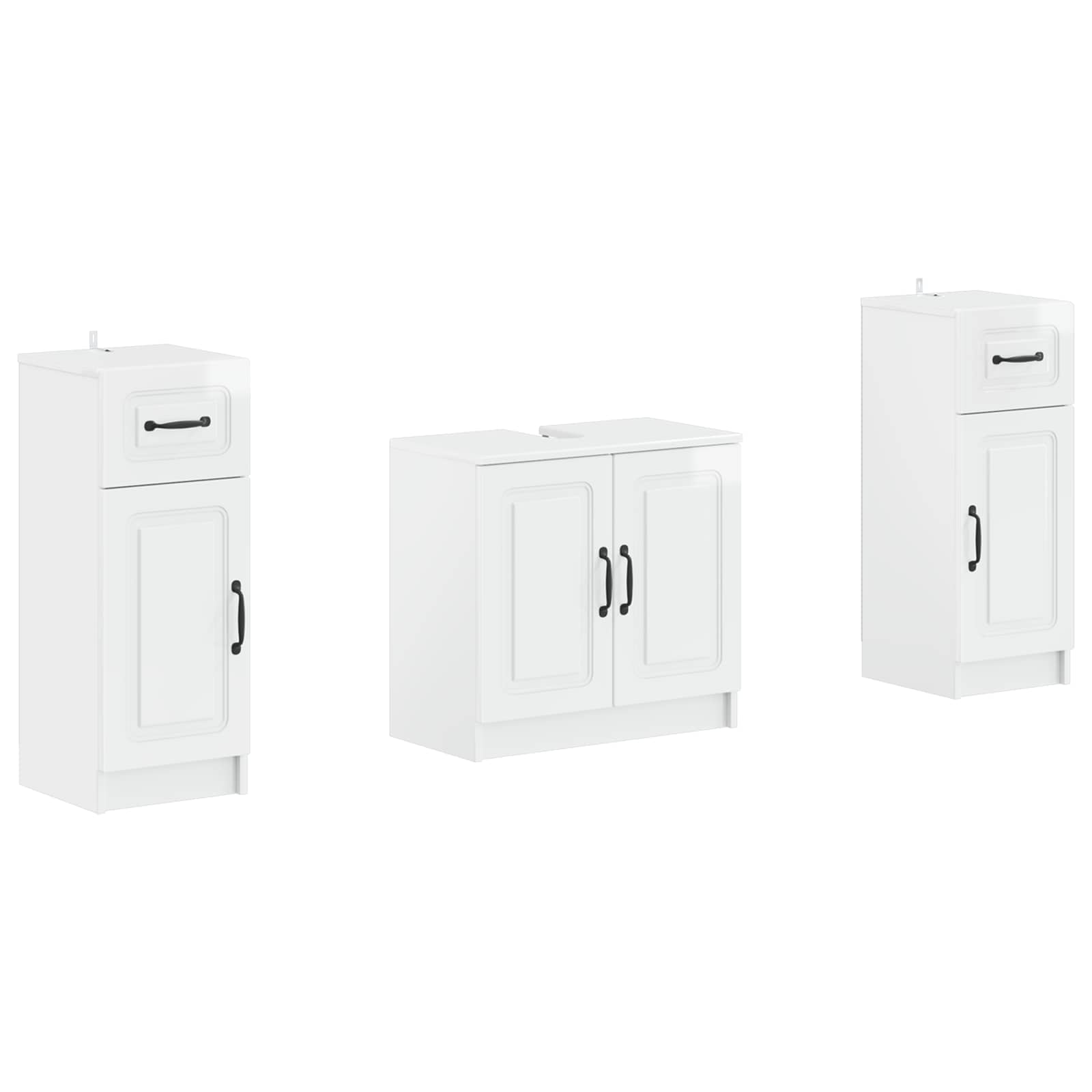 3-teiliges Badezimmer-schranksystem Utrecht 3 Stk. Vidaxl
