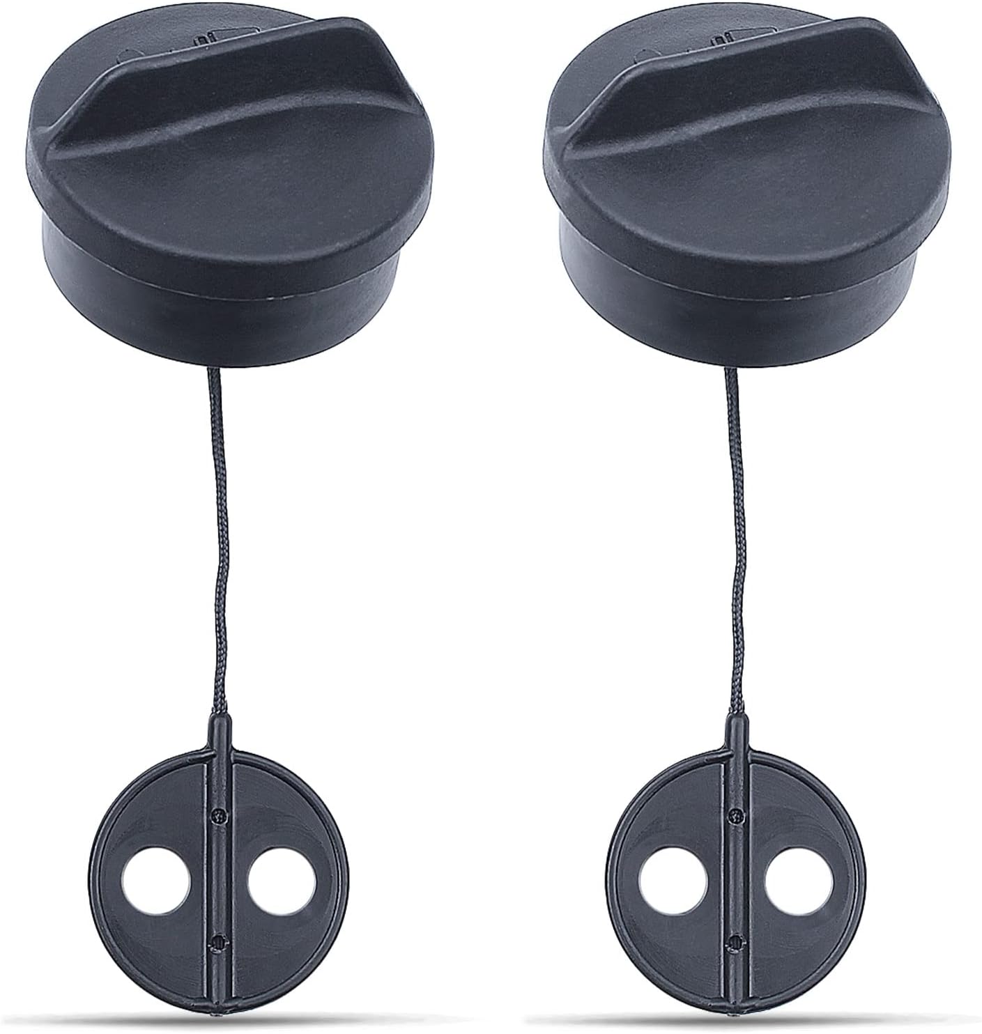 2 Schwarze Kunststoff-tankdeckel Für Freischneider, 35,5 Mm Durchmesser, Auslaufsicher, Kompatibel Mit Stihl Fs38, Fs45 Und Fs55, Für Den Außeneinsatz