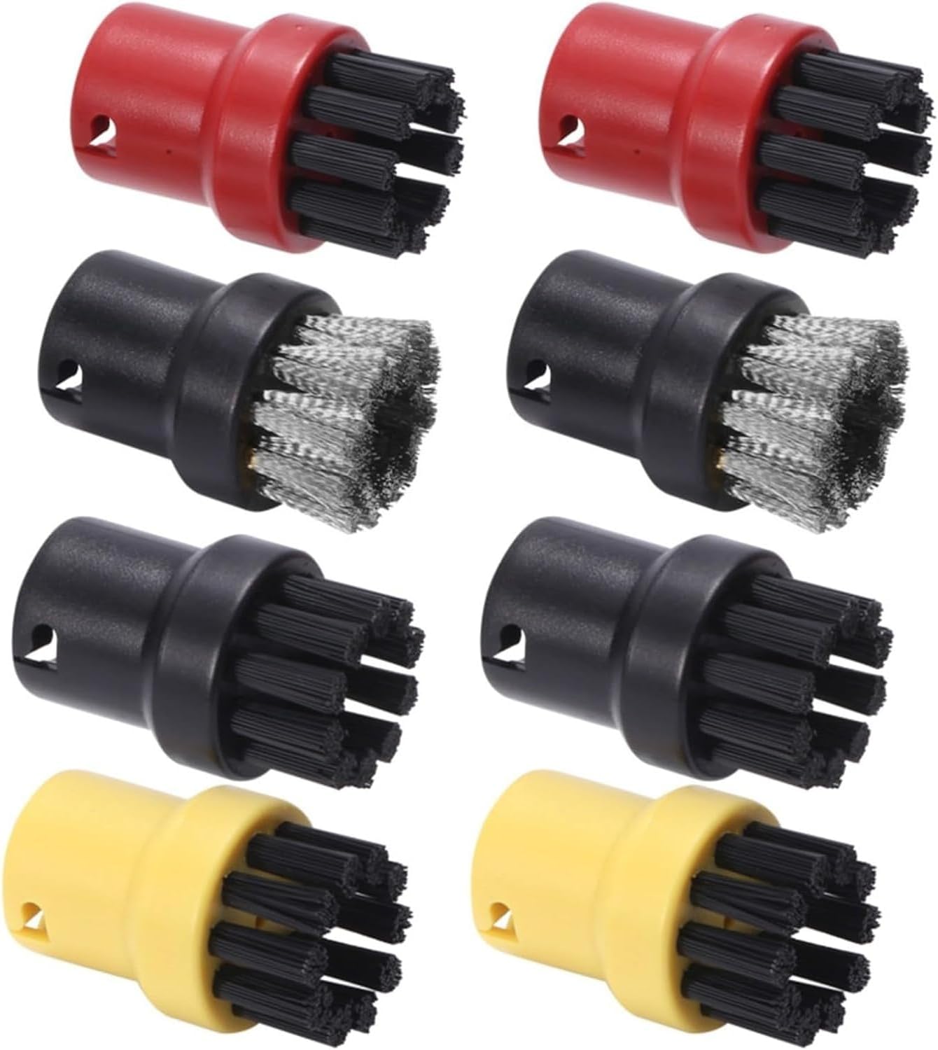 Set Runder Dampfreinigerdüsen – Nylon Und Edelstahl – Zur Reinigung Schwer Zugänglicher Fugen Und Ecken – Kompatibel Mit Modellen Der Sc-serie