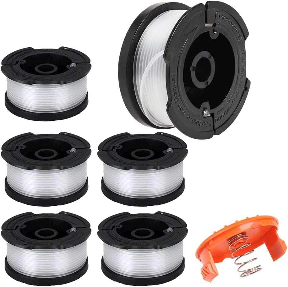6 Spulen 1,65 Mm Nylon-trimmerfaden, Ersatzlänge 9,14 M, Für Auto-elektrowerkzeuge Und Gartengeräte