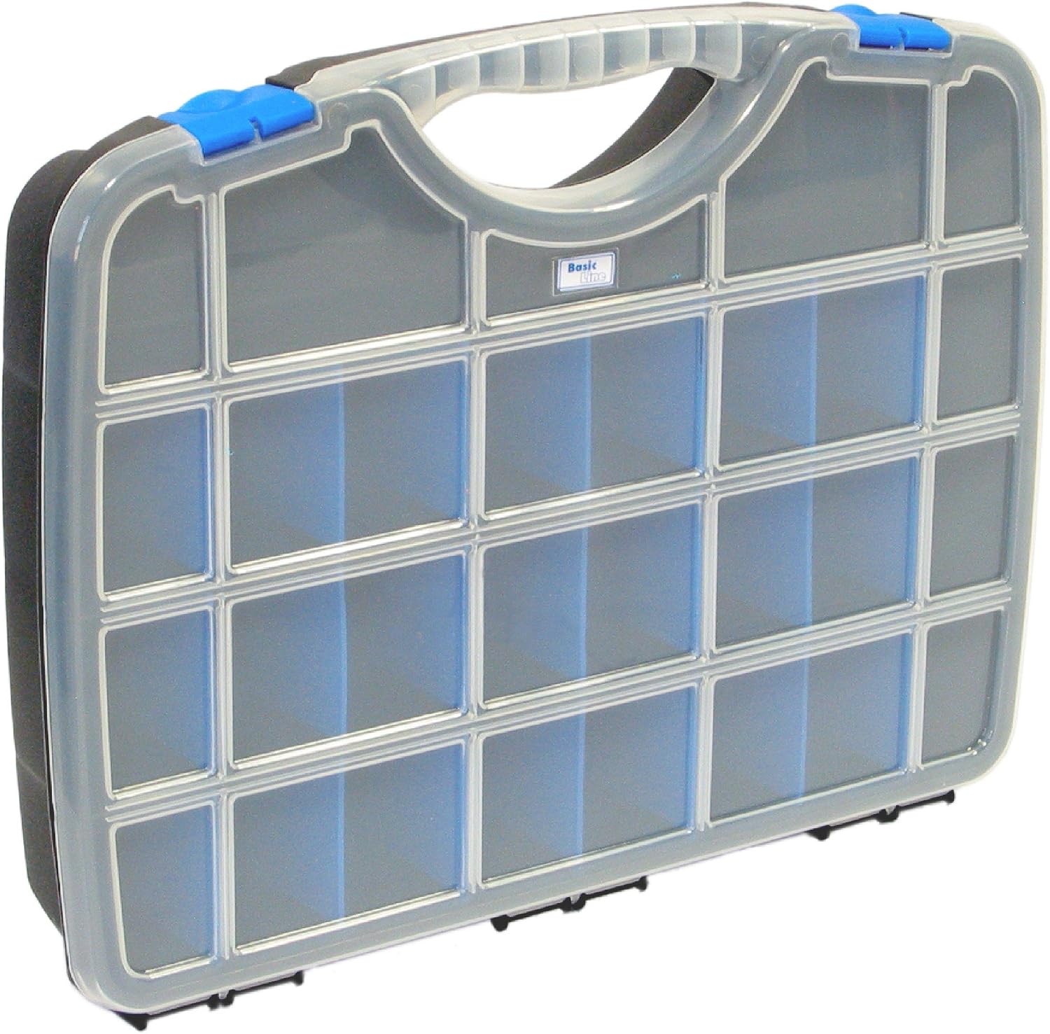 Herausnehmbare Trennwand-aufbewahrungseinheit – 21 Fächer – Polypropylen – Werkzeugorganisation – Werkstatt – Schwarz 460 X 350 X 81 Mm