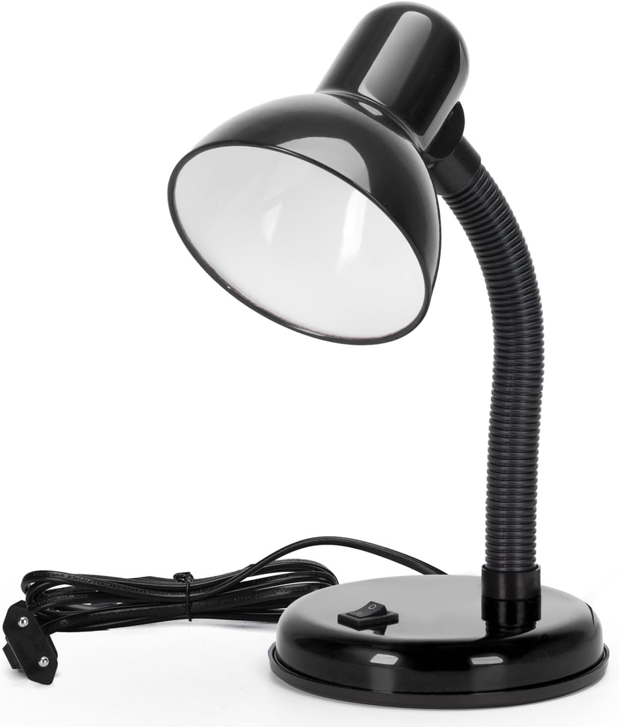 Retro-schreibtischlampe – 1 Stück – Schwarzes Metall – Verstellbarer Hals – Integrierte E27-fassung – Zum Lesen Und Für Den Nachttisch