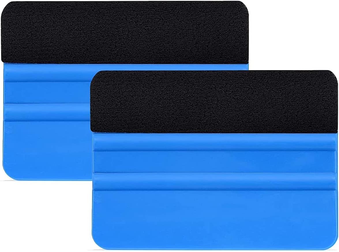 Fiberglas-rakel – 2er-set – Schwarzer Kunststoff – Werkzeug Zum Folieren Von Autos Und Aufklebern – 10 X 7,3 Cm