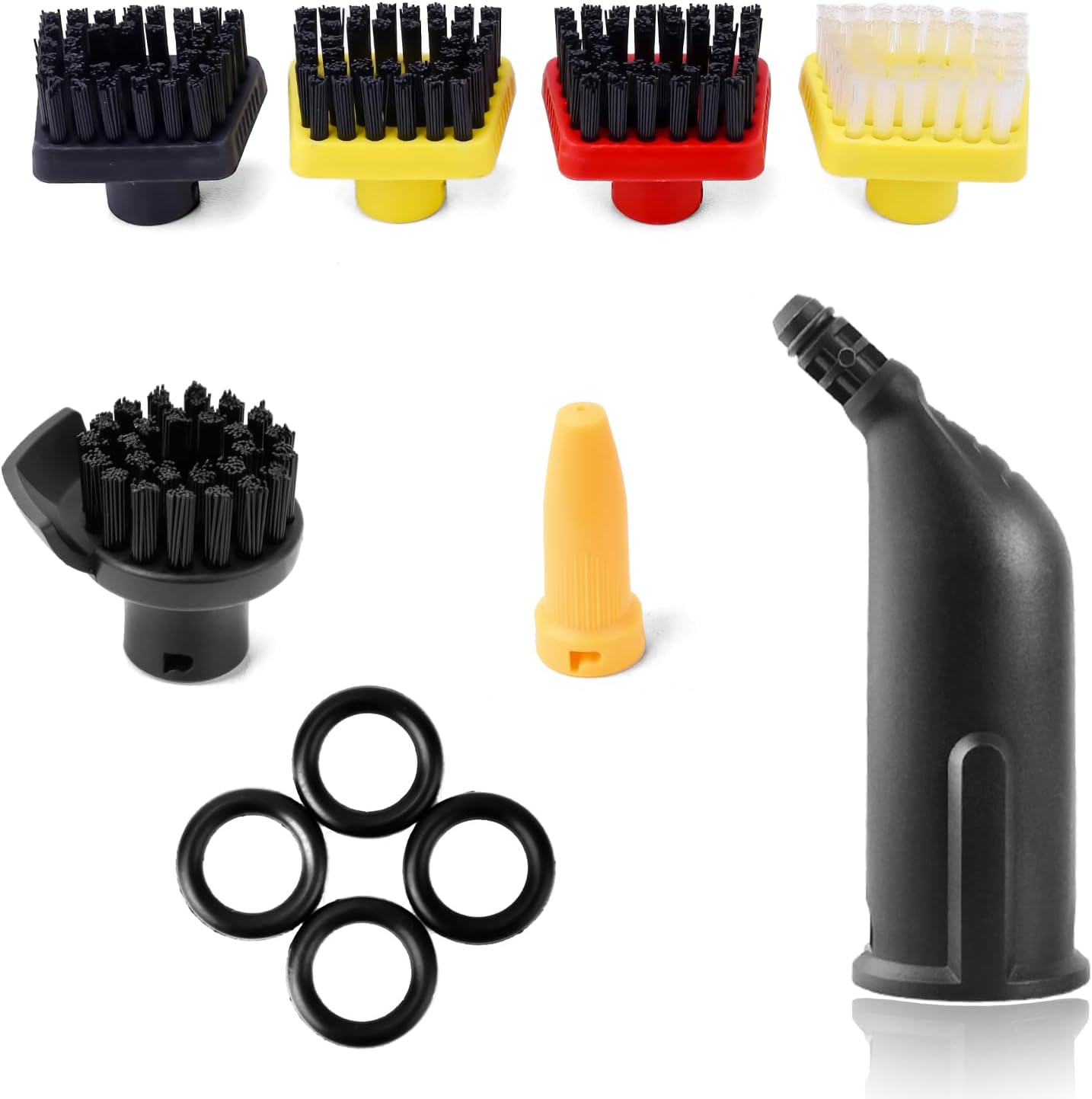 10-teiliges Set Für Dampfreiniger: Düsen Und Bürsten Aus Nylon Und Abs Für Die Gründliche Reinigung Von Küche Und Bad
