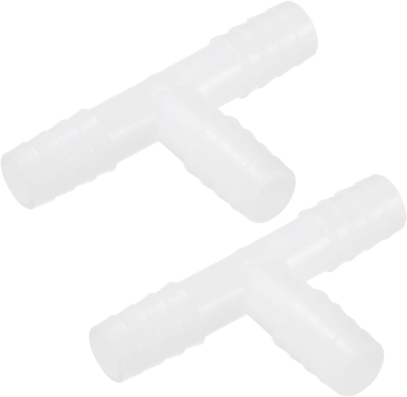 Kunststoff-t-stück – 2er-pack – Weiß – Drei Gleich Große Öffnungen – Für Wasser- Und Laboranwendungen – Innendurchmesser 9,5–10 Mm