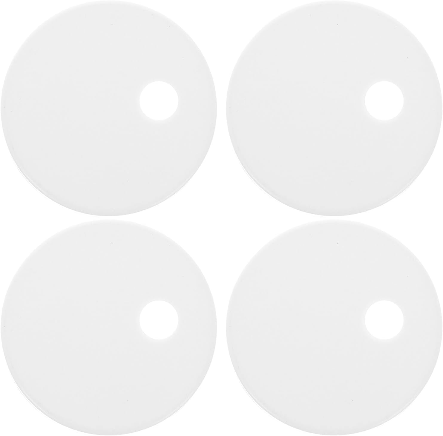 Wc-schraubenabdeckungen – 4er-pack – Weißer Kunststoff – 60 Mm – Scharnierschutz – Badezimmer