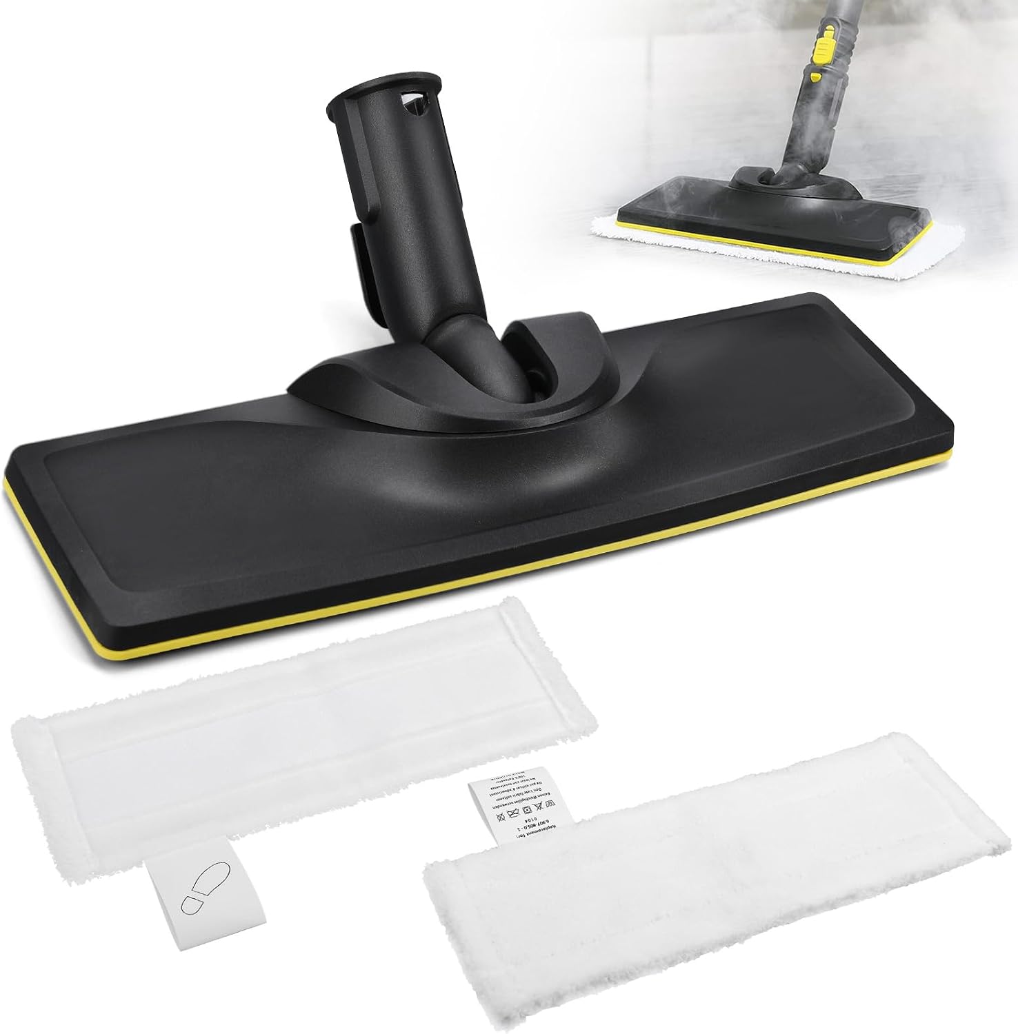 Set Mit 3 Kärcher Sc2-sc5 Kompatiblen Bodendüsen Und 2 Mikrofasertüchern Für Die Effektive Dampfreinigung Von Fliesen- Und Parkettböden