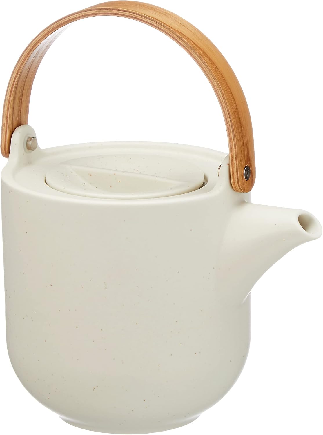Weiße Porzellan-teekanne Mit Holzgriff, 1 L, Sencha-design, Für Die Tägliche Zubereitung Von Schwarzem Und Grünem Tee Zu Hause