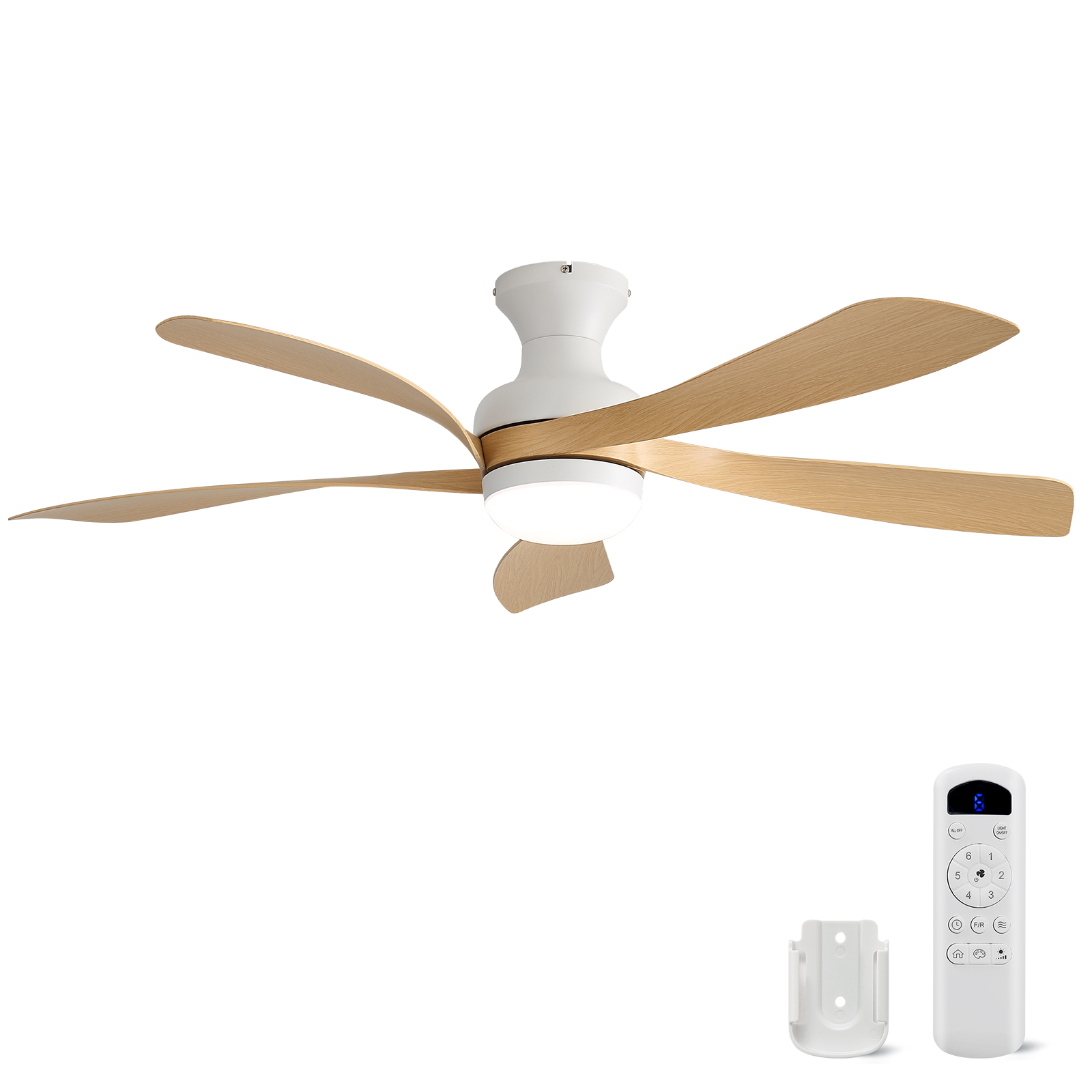 Deckenventilator Mit Beleuchtung 132cm Dimmbare Led Und Fernbedienung Abs Modern Weiß
