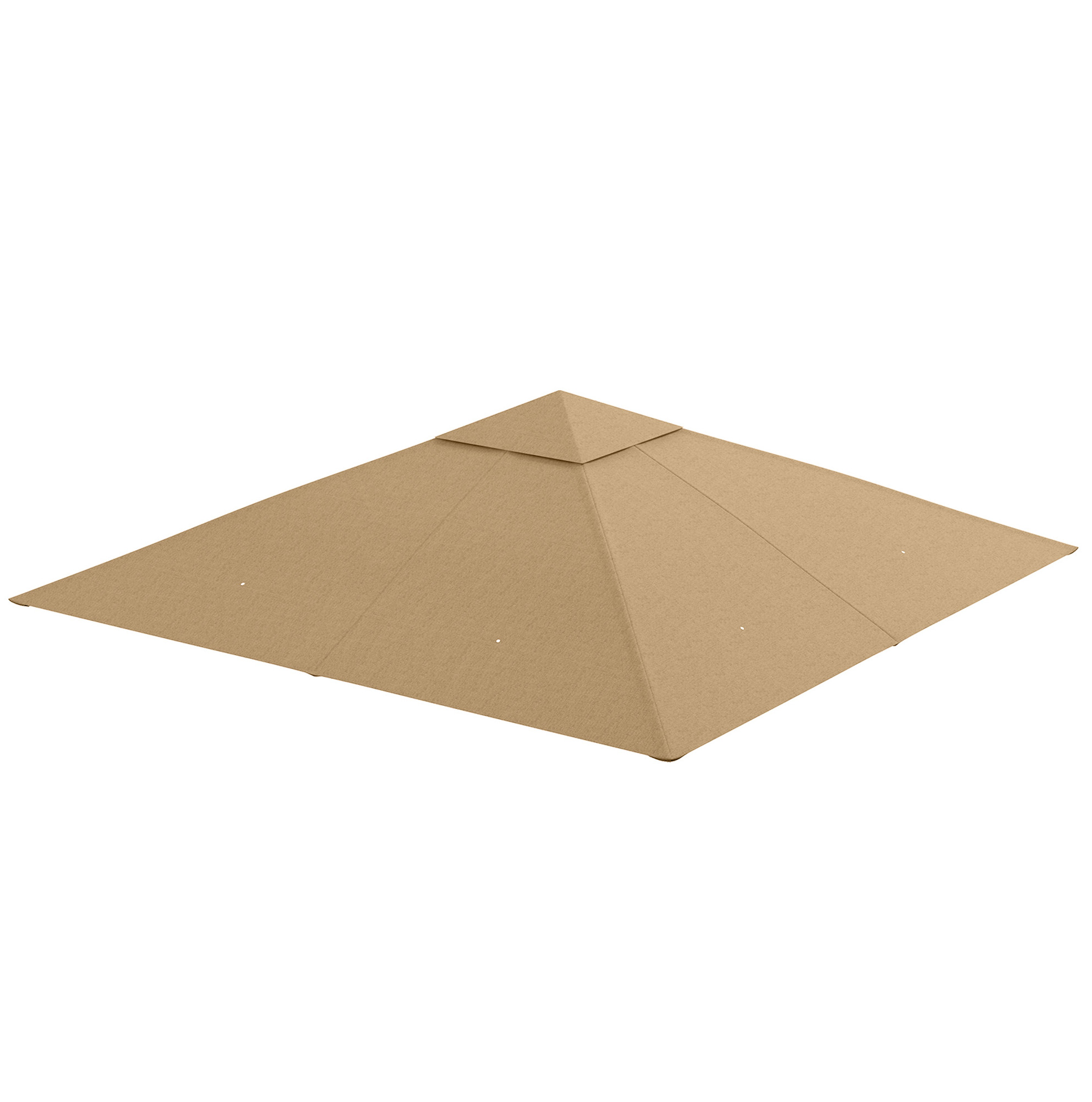 Ersatzdach Für Pavillon 298 X 295 Cm Aus Beigem Polyester Mit Uv-schutz