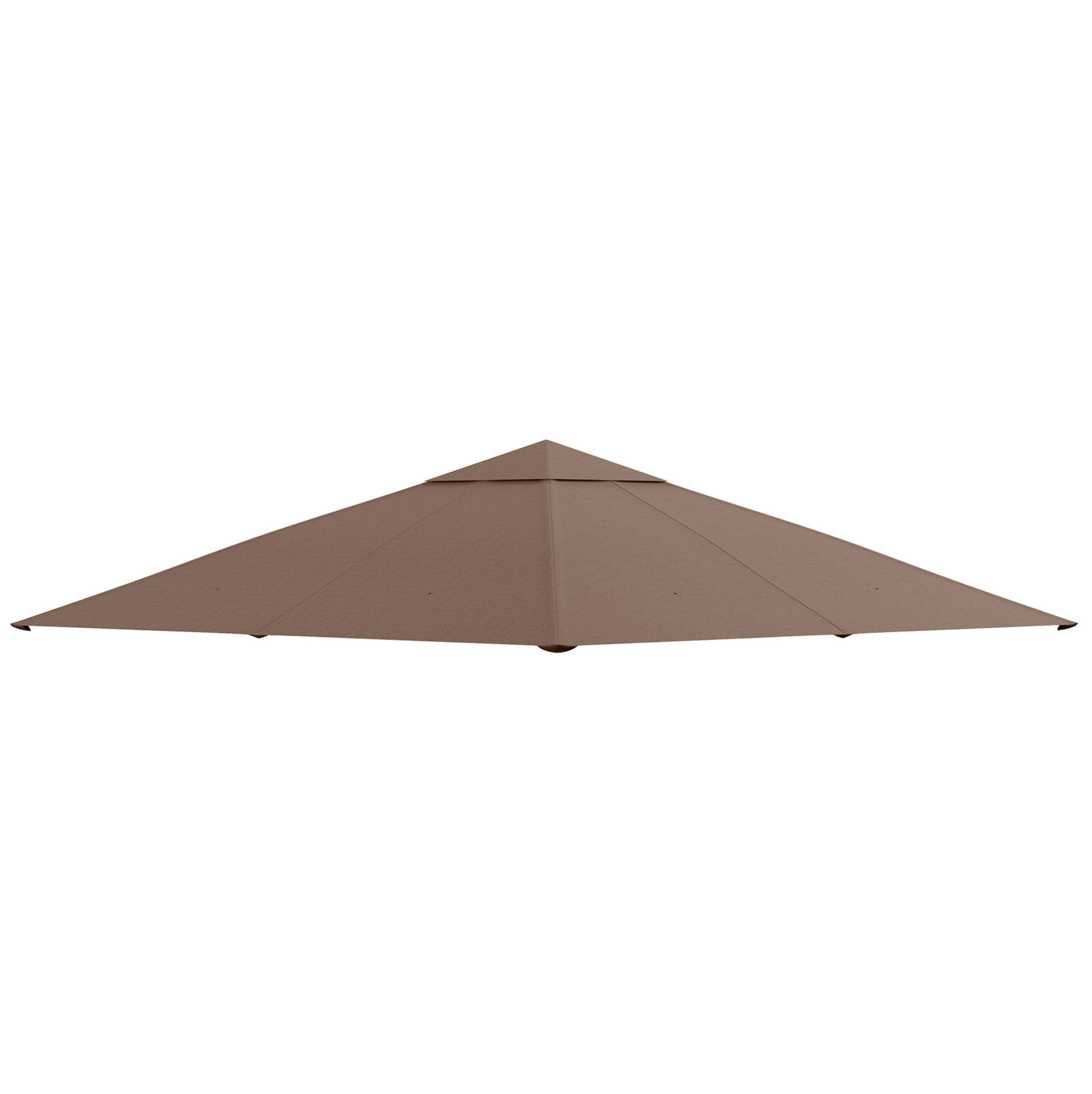 Ersatzdach Für Pavillon 298 X 295 Cm Aus Polyester Mit Pa-beschichtung, Braun Homvra