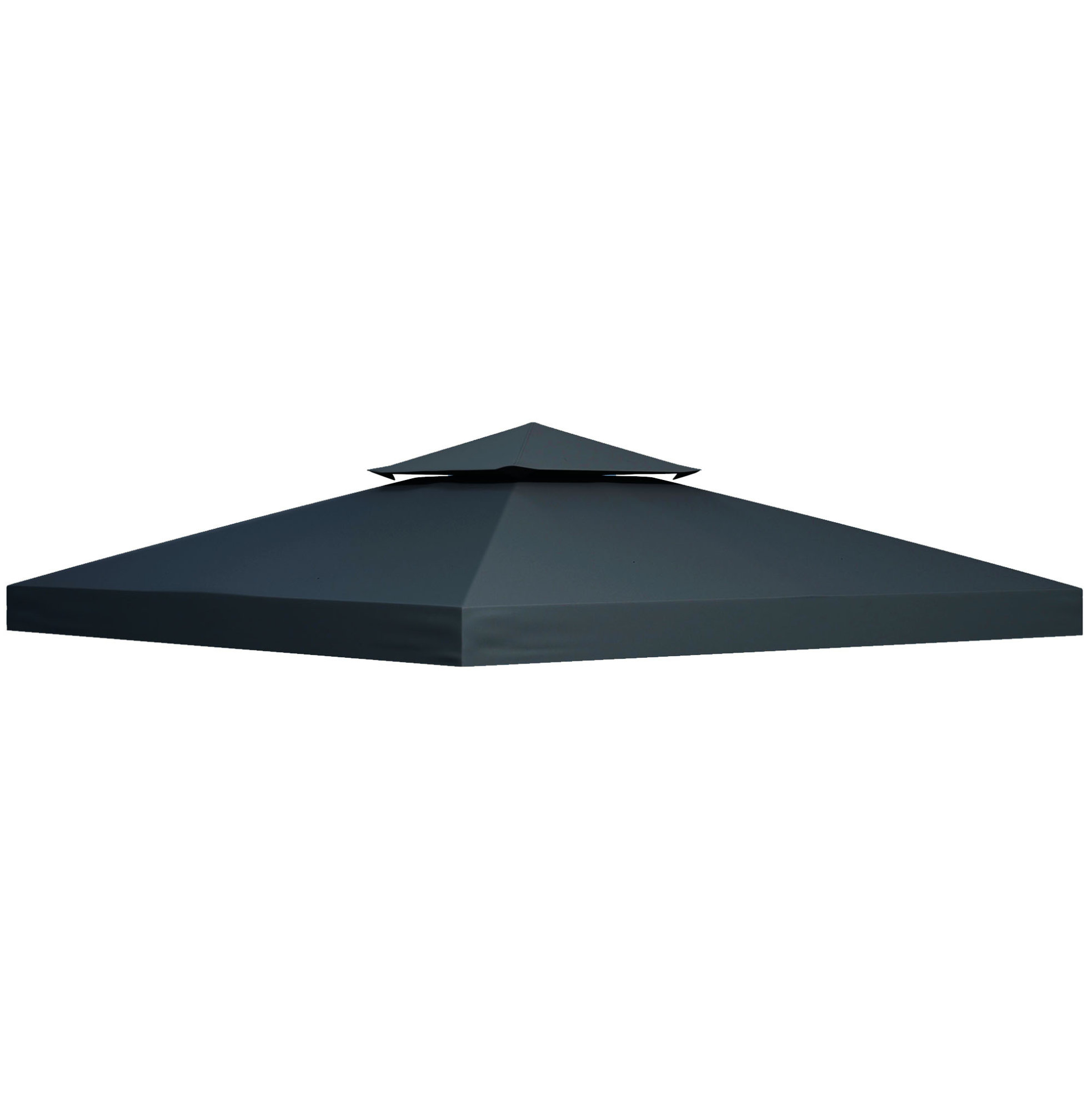 Ersatzdach Für 3x3-m-pavillon Aus 180 G/m² Polyester, Anthrazitgrau, Homvra