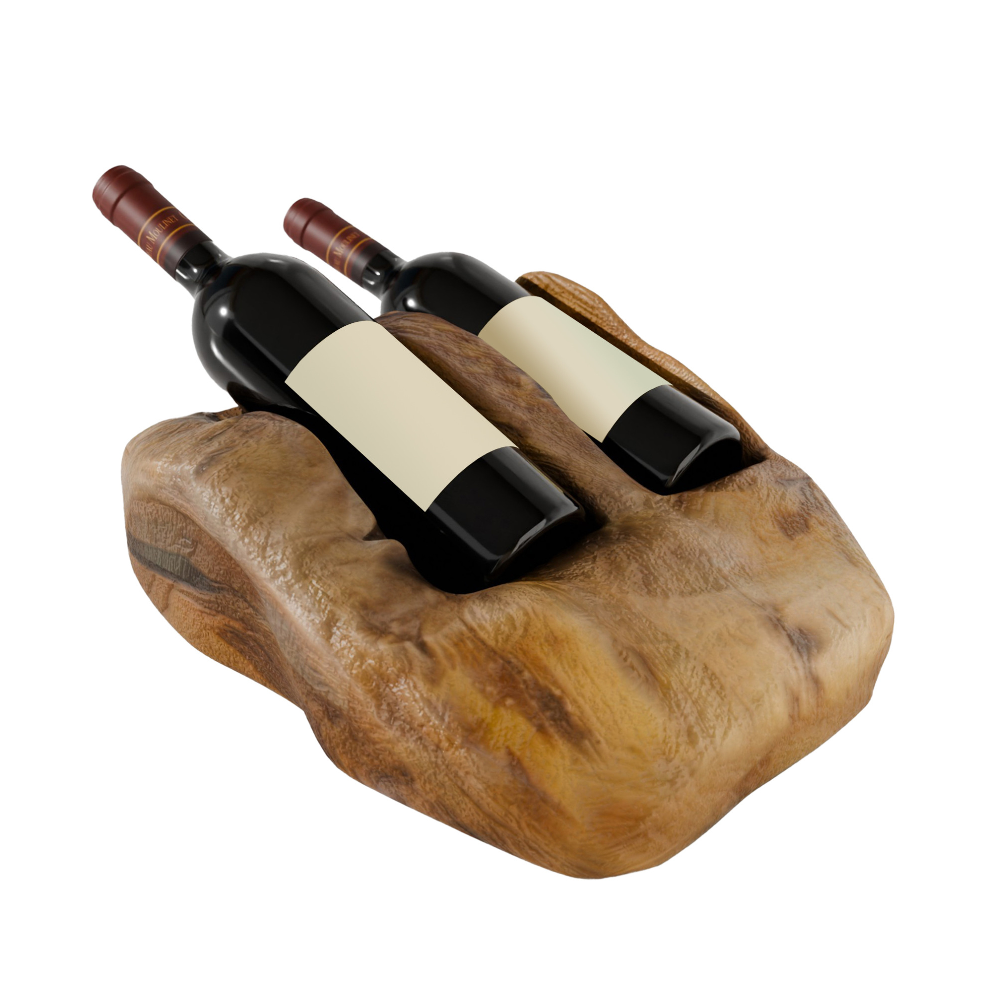 Vintage-weinregal Aus Tannenholz Mit Doppelrille, 30 X 33 X 18 Cm, Homvra