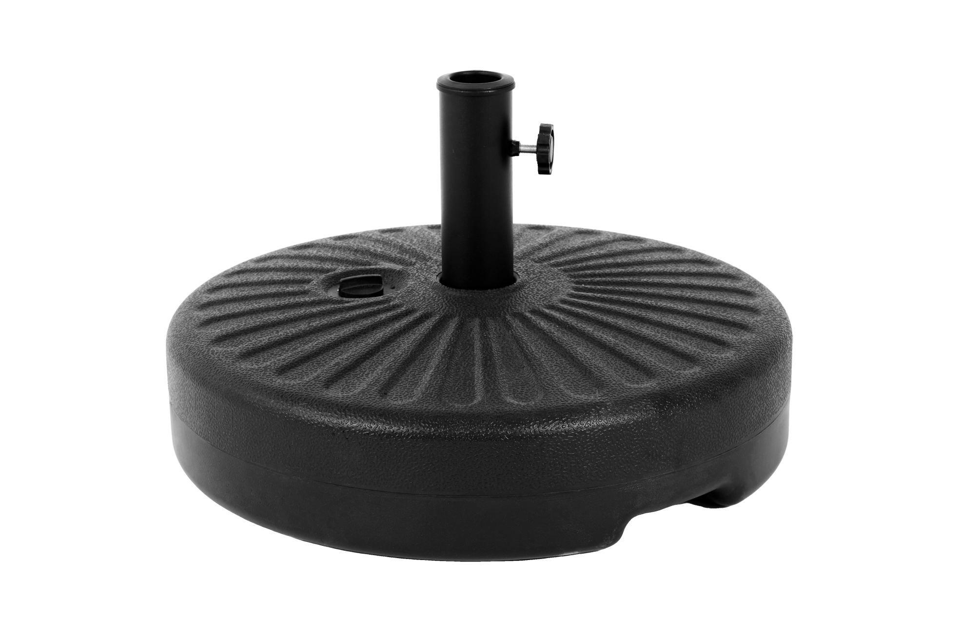 Runder Sonnenschirmständer, Mit Wasser Oder Sand Befüllbar, Hdpe, Schwarz
