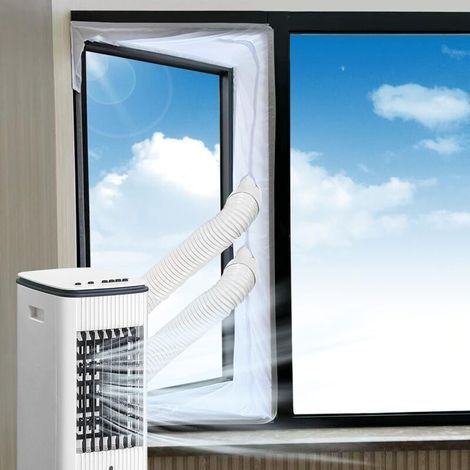 400 Cm Tür-/fensterdichtungsset Für Tragbare Klimageräte, Klimaanlagen, Trockner Und Luftentfeuchter, Abluftrohrdichtung Mit Reißverschluss, Einfache Installation (4 M)