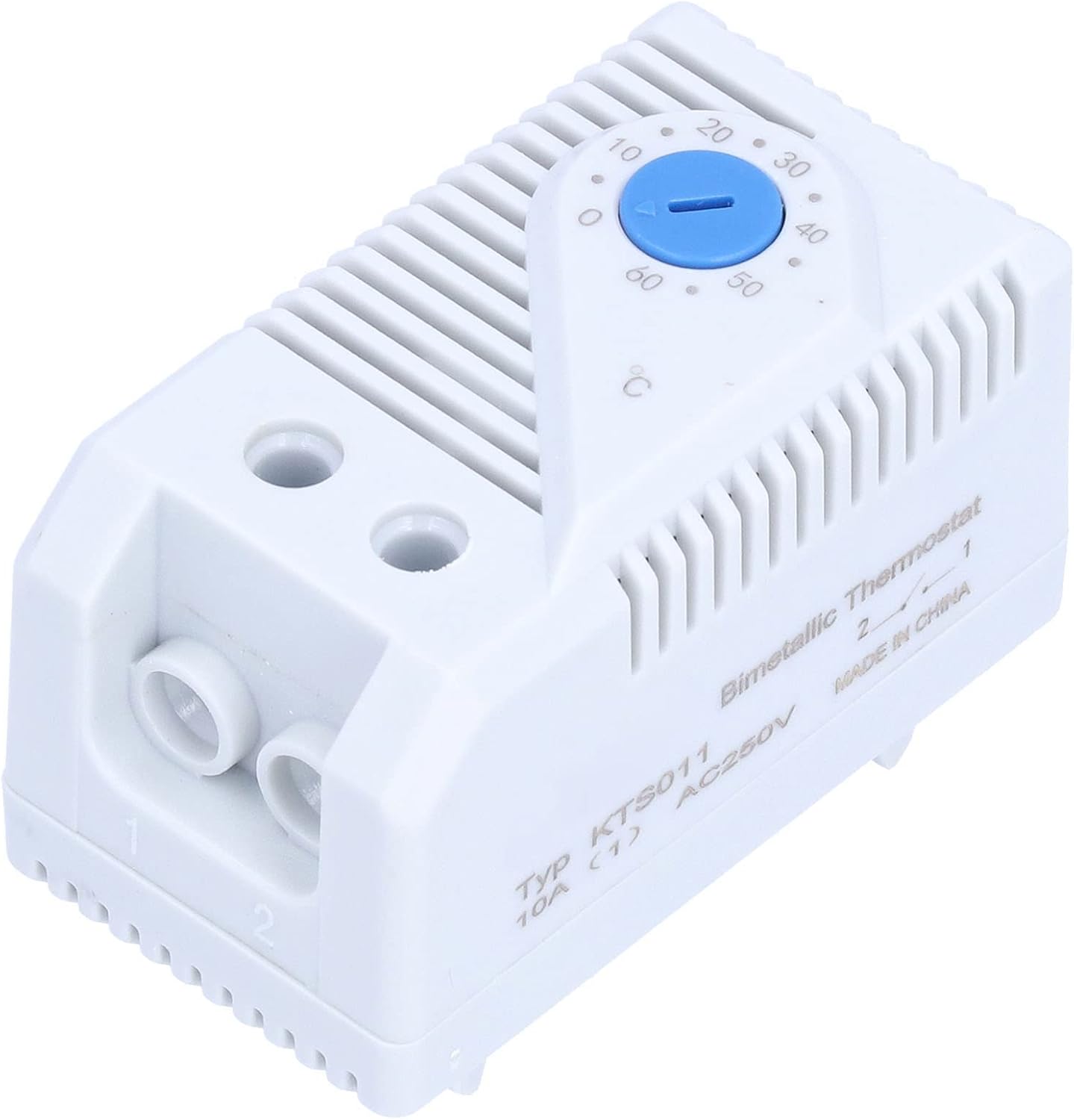 Mechanischer Thermostat - 1 Stück - Abs - Einstellbar 0-60°c - Din-schienenmontage - Für Schaltschränke