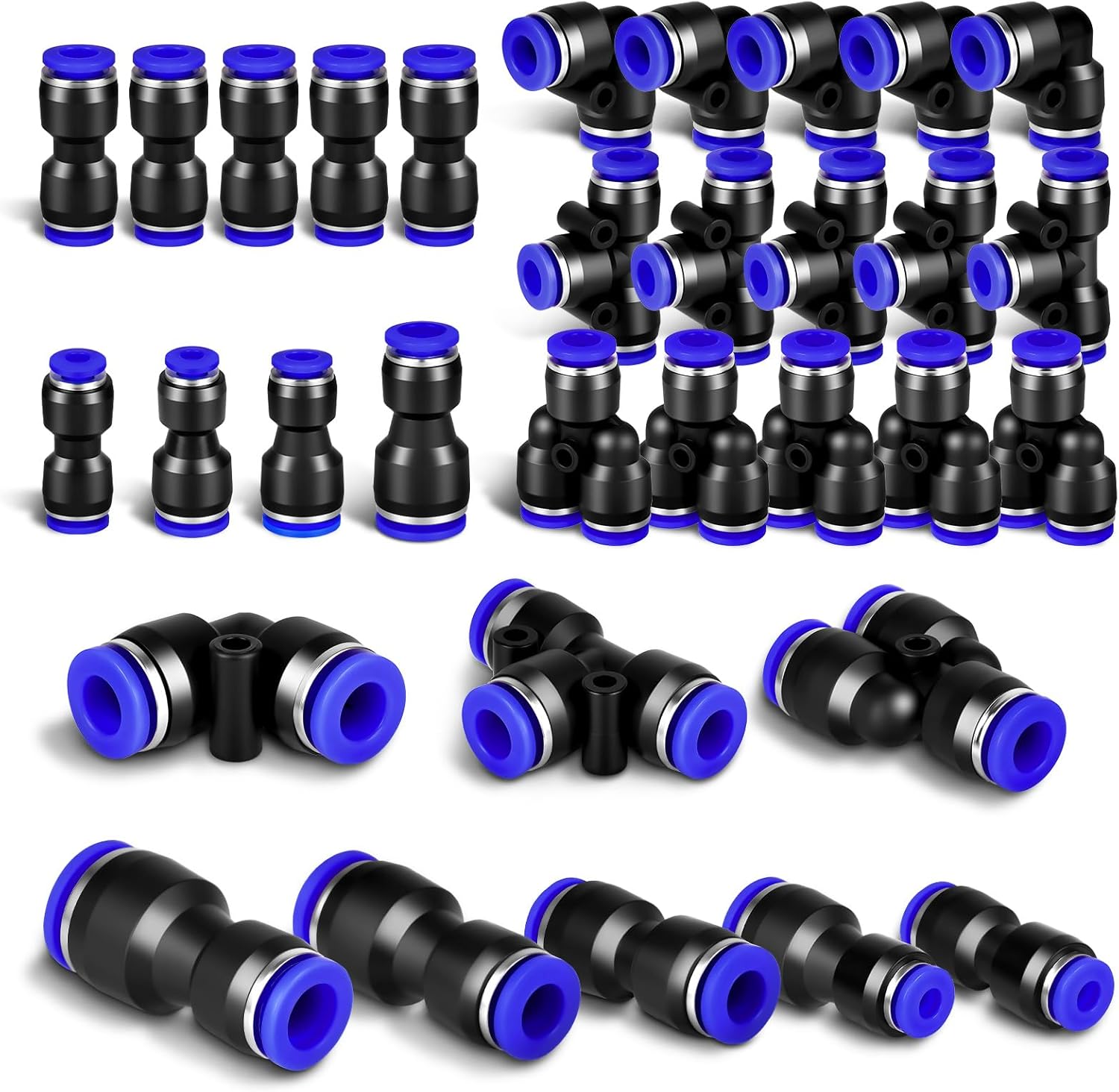 Pneumatik-anschlussset – 24-teilig – Pbt-kunststoff – Schnellkupplung – Für 8-mm-luftschlauch – Komplettset