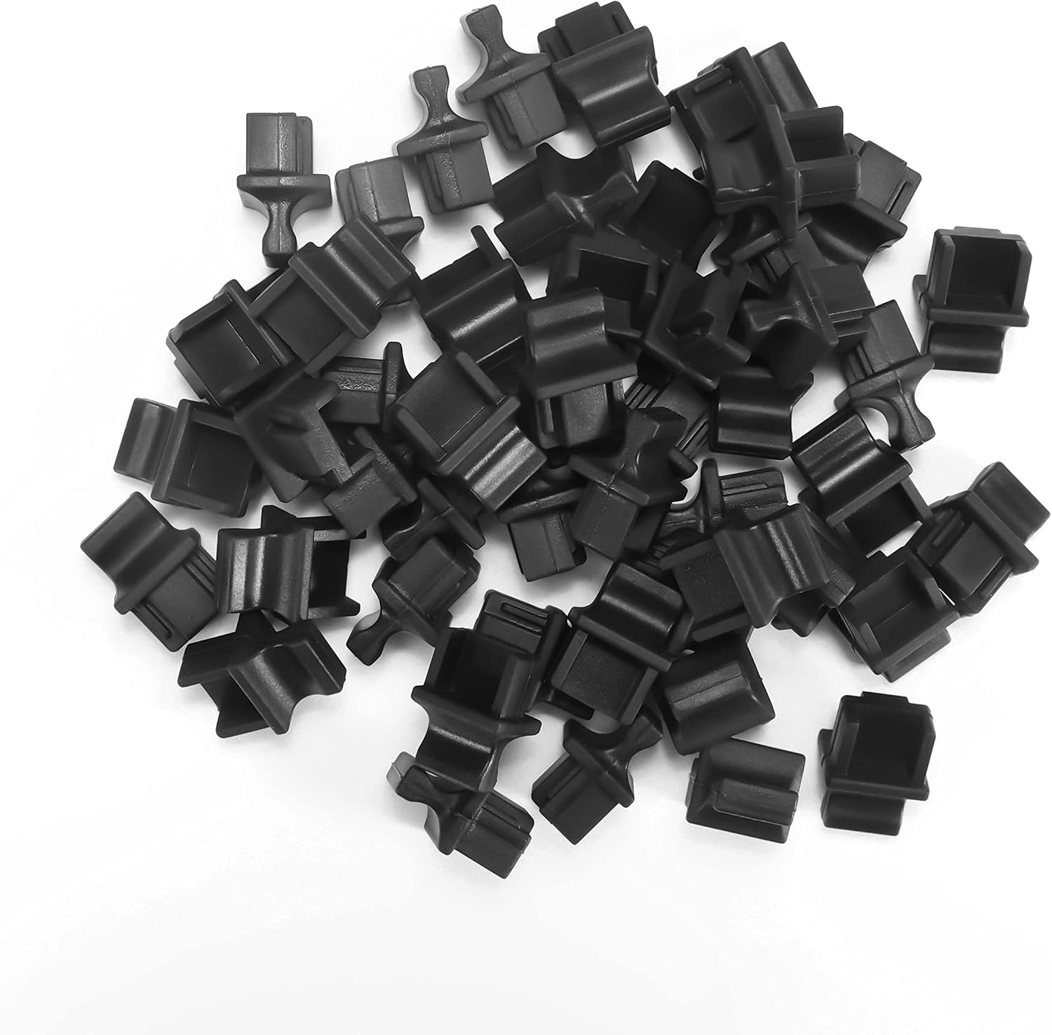 Rj45-schutzkappe – 50er-pack – Schwarzes Silikon – Staubschutz – Ethernet-port-switch – 20 X 11,5 X 8 Mm