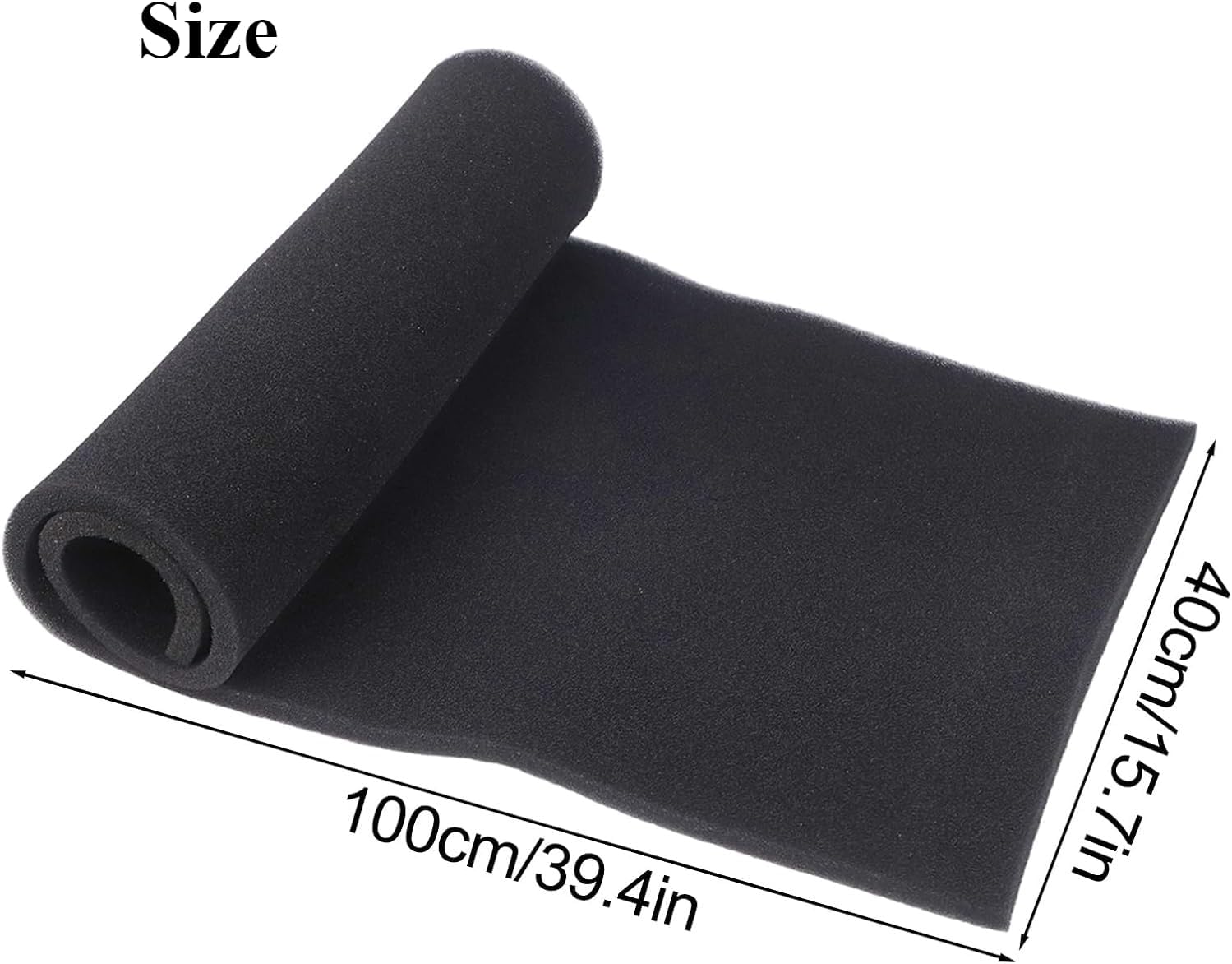 Aktivkohlefilter – 1 Stück – Schwarze Watte – Zuschneidbar 100 X 40 Cm – Klimaanlage, Dunstabzugshaube, Luftreiniger