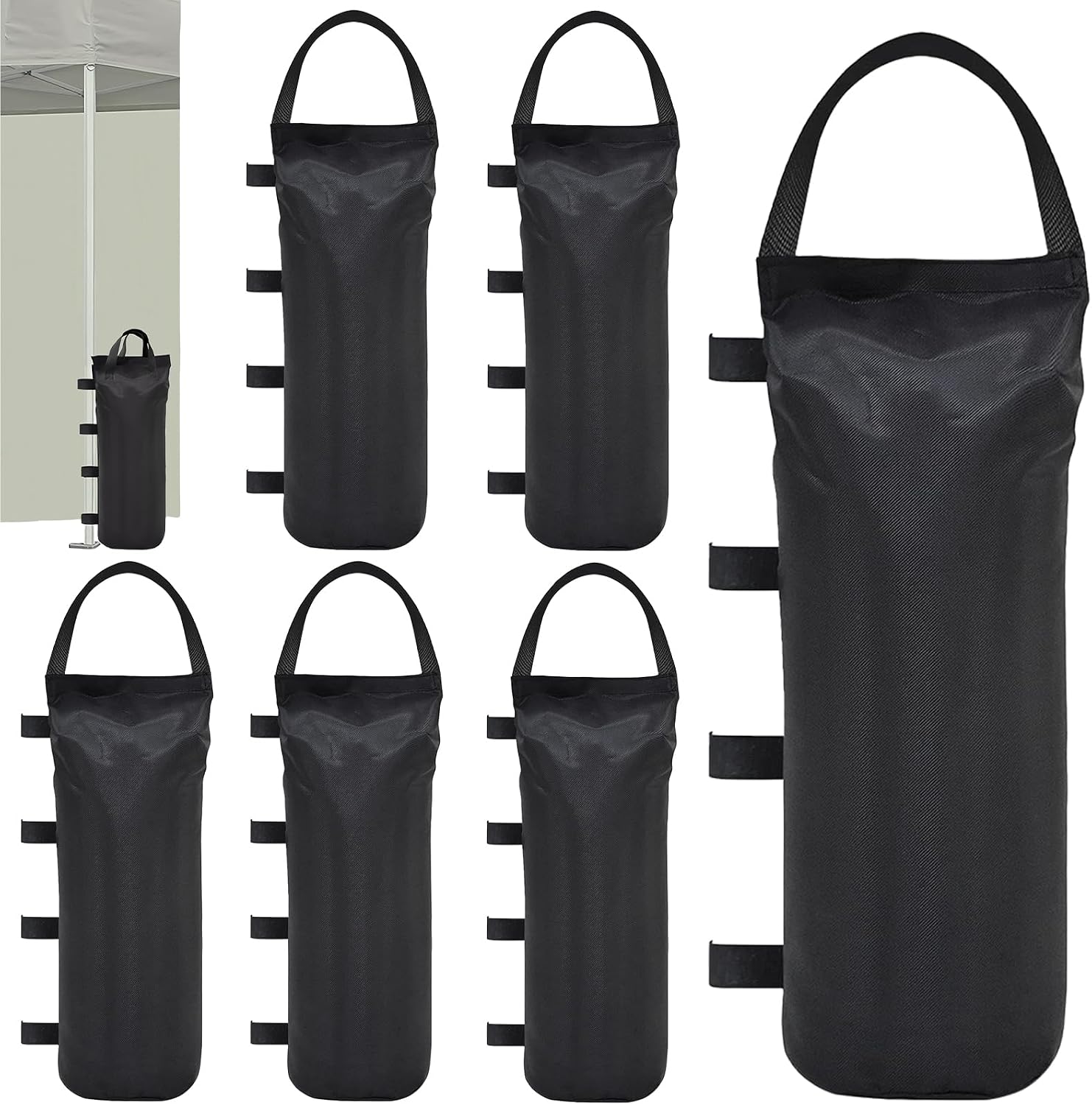 Gewichtssäcke – 6er-set – 800d Oxford-gewebe – Mit Langem Tragegurt – Für Zelt Und Pavillon – 50 X 20 Cm