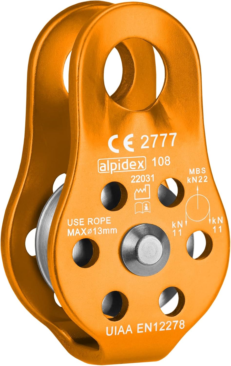 22 Kn Umlenkrolle – Aluminium – 13 Mm Seil – En12278-norm – Hebe- Und Rettungsmittel