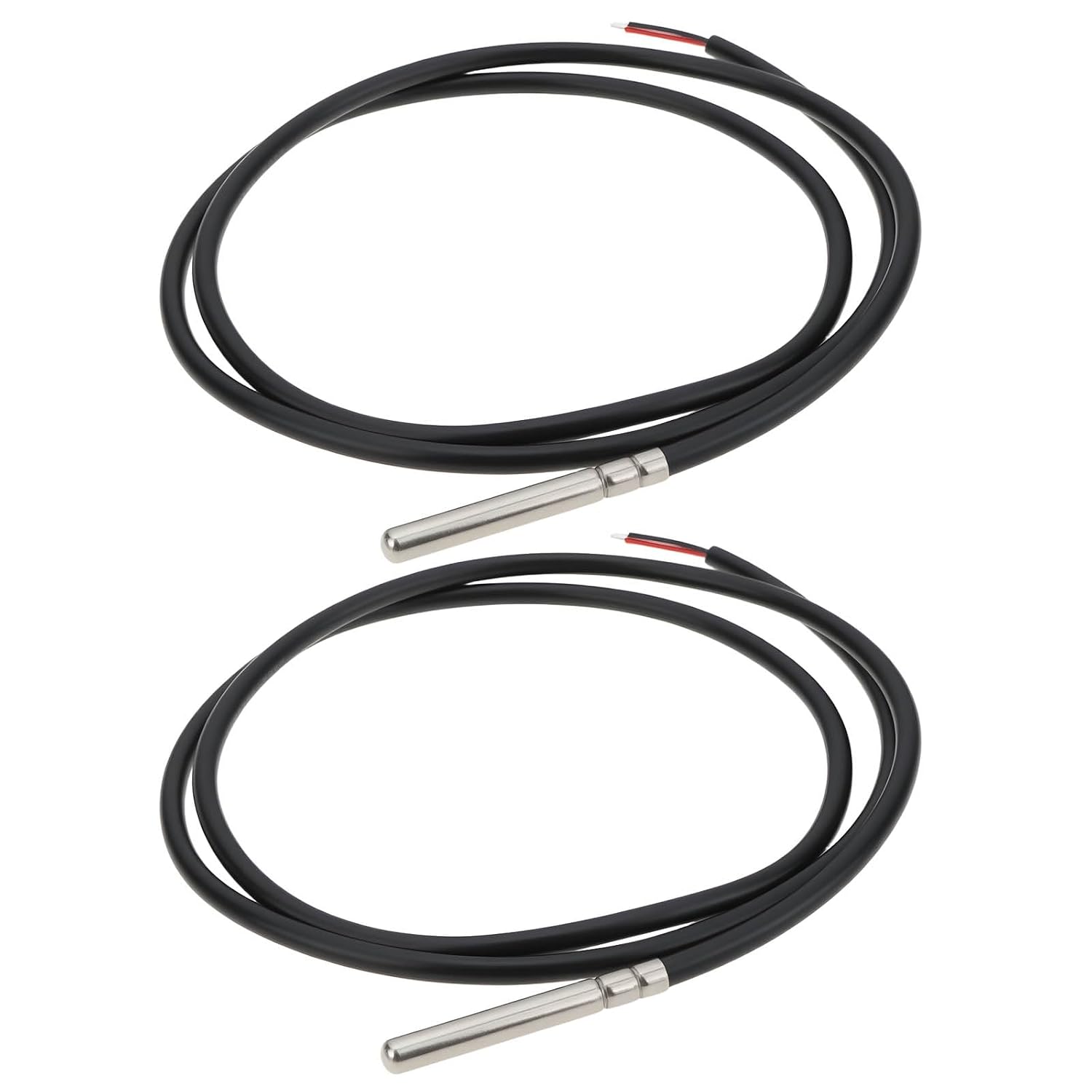 Ntc-temperaturfühler – 2er-pack – Edelstahl Und Silikon – 20 Kω – Für Haushalts- Und Industriegeräte – 6 X 50 Mm