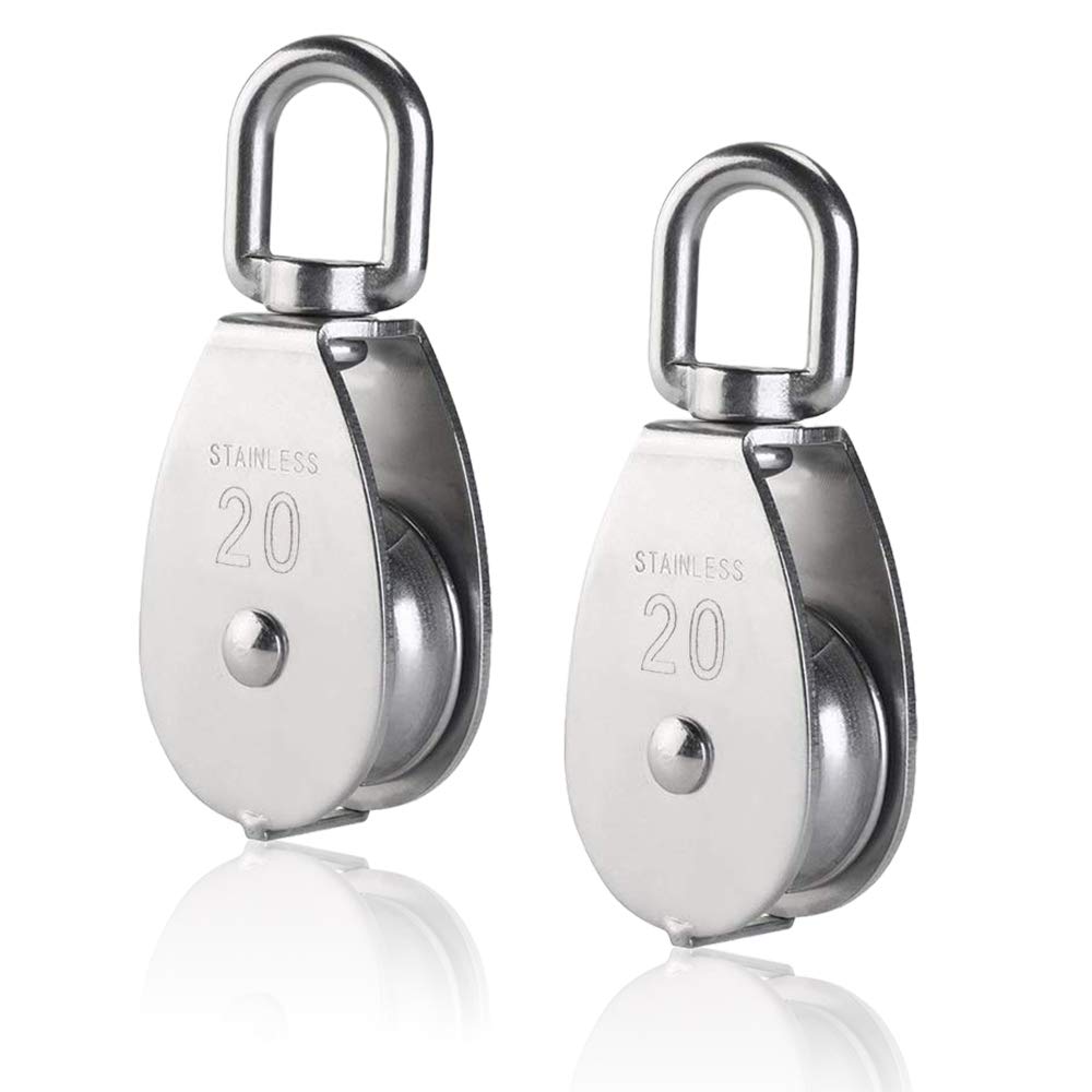 Einzelrolle – 2er-pack – Edelstahl 304 – Tragfähigkeit 35 Kg – Für Kabel Und Seile – M20