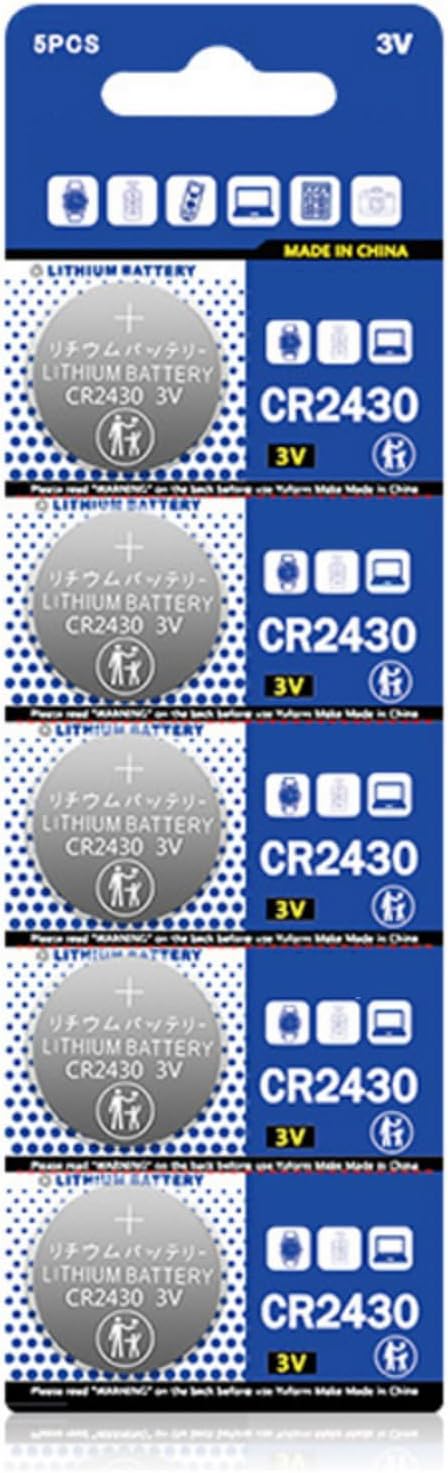 Cr2430 Knopfzellenbatterie – 5er-pack – Lithium 3 V 270 Mah – Lange Lebensdauer – Fernbedienungsuhr – 24,5 Mm