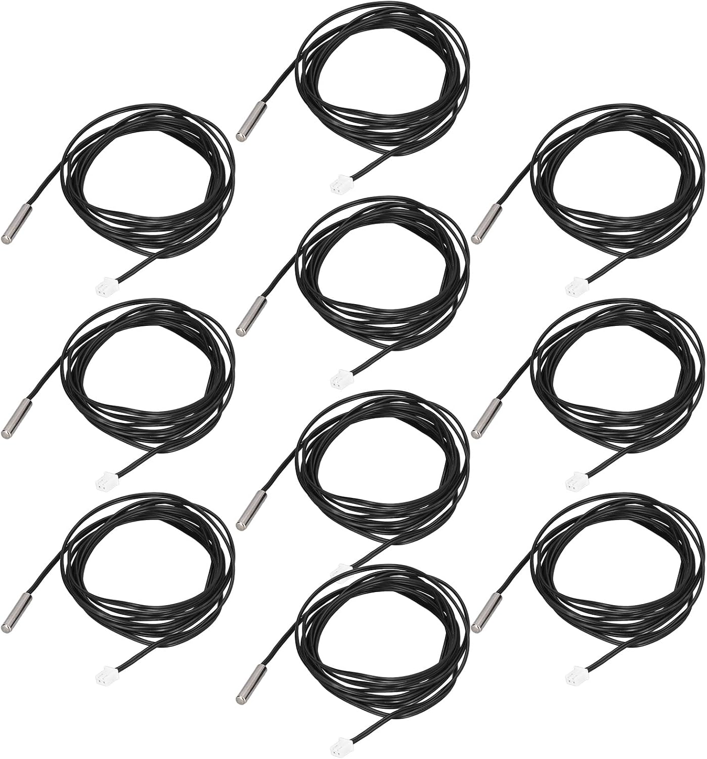 Ntc-temperatursensor – 10 Stück – Pvc – Messbereich -25 °c Bis 125 °c – Xhb2.54-stecker – 2 Meter Kabel