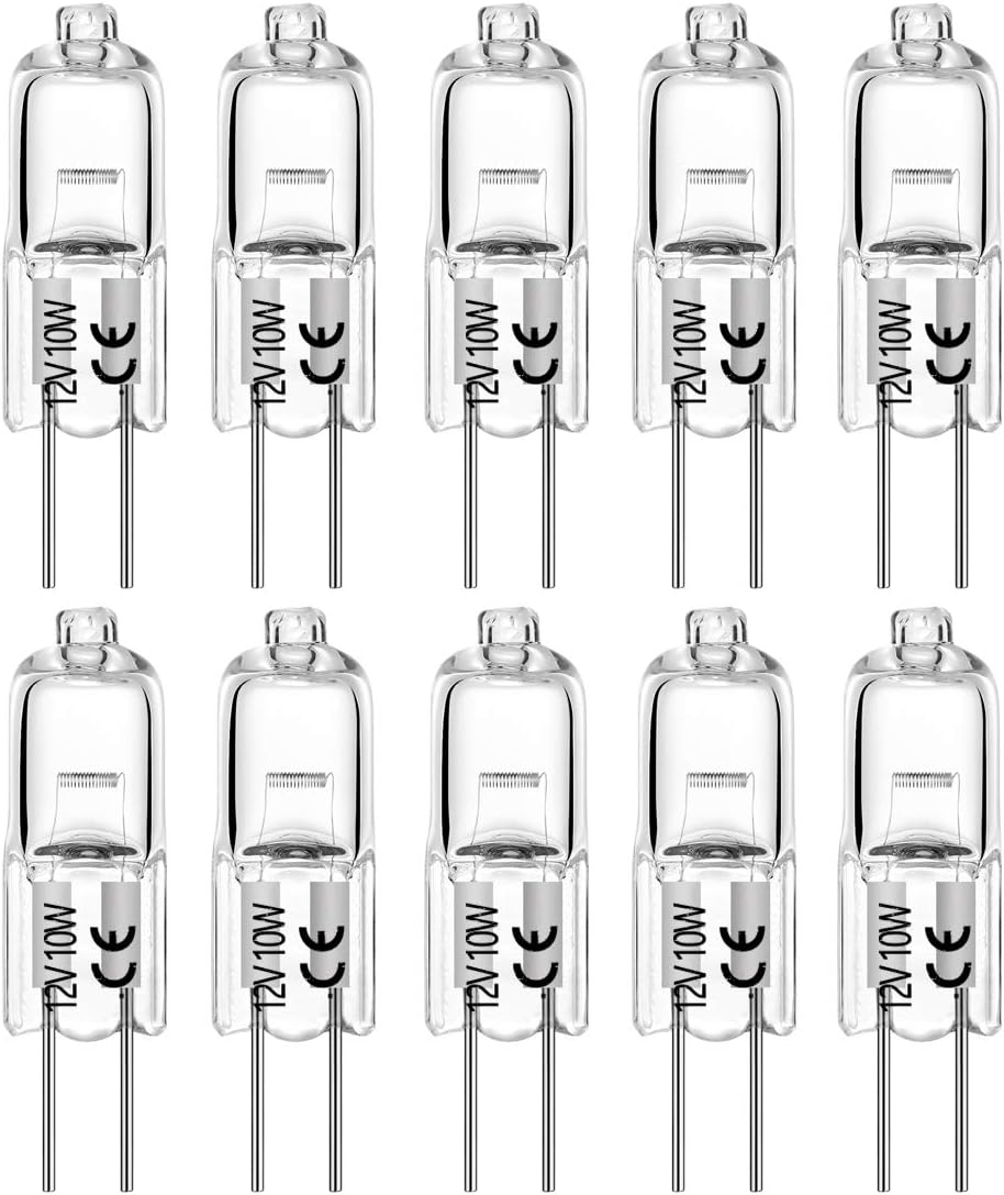 G4 10w 12v T3 Dimmbare Halogenlampen Aus Glas, Cri 100, Für Schrank- Und Gartenbeleuchtung, 10er-pack