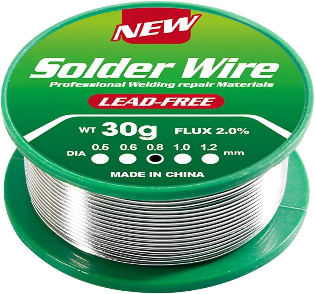 Bleifreier Lötdraht 0,8 Mm 30 G, Sn99,3 Cu0,7 Legierung Mit Integriertem Flussmittel, Präzisionslöten Für Elektronische Bauteile Und Reparaturen