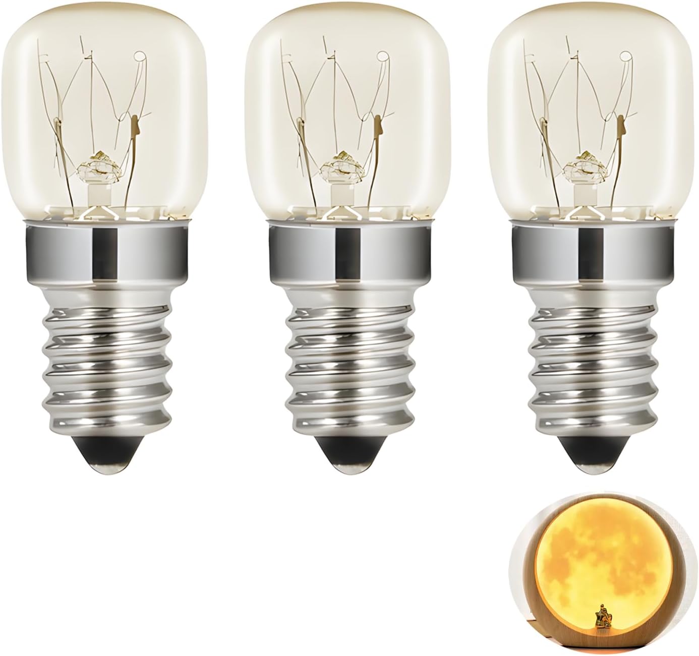 3er-pack E14 25w Warmweiß 2700k Ofenlampen, Hitzebeständig Für Mikrowelle, Kühlschrank Und Dunstabzugshaube