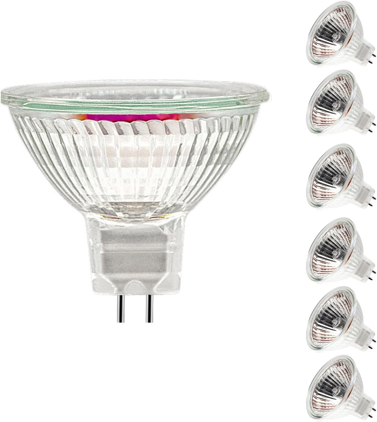 Mr16 12v 20w Gu5.3 Warmweiße, Dimmbare Halogenlampen, 35° Abstrahlwinkel, Für Innenbeleuchtung, 6er-pack